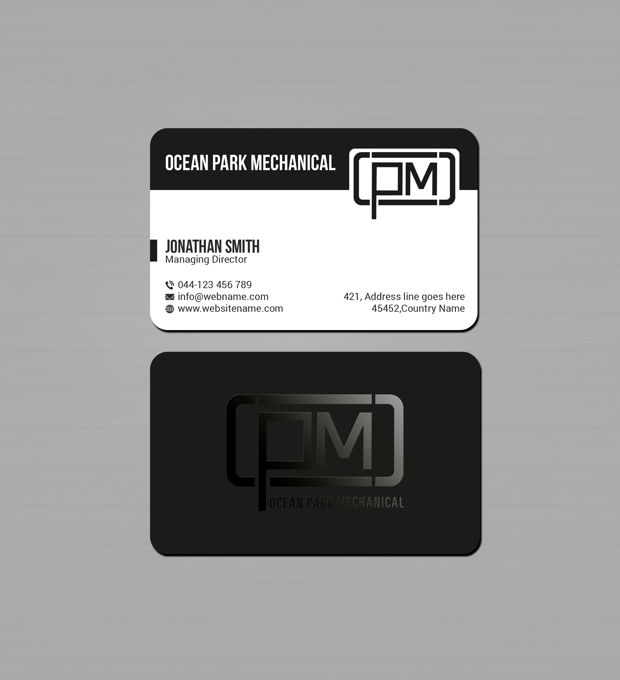 Business Card Design by Creations Box 2015 for Ocean Park Mechanical | Design #34210042