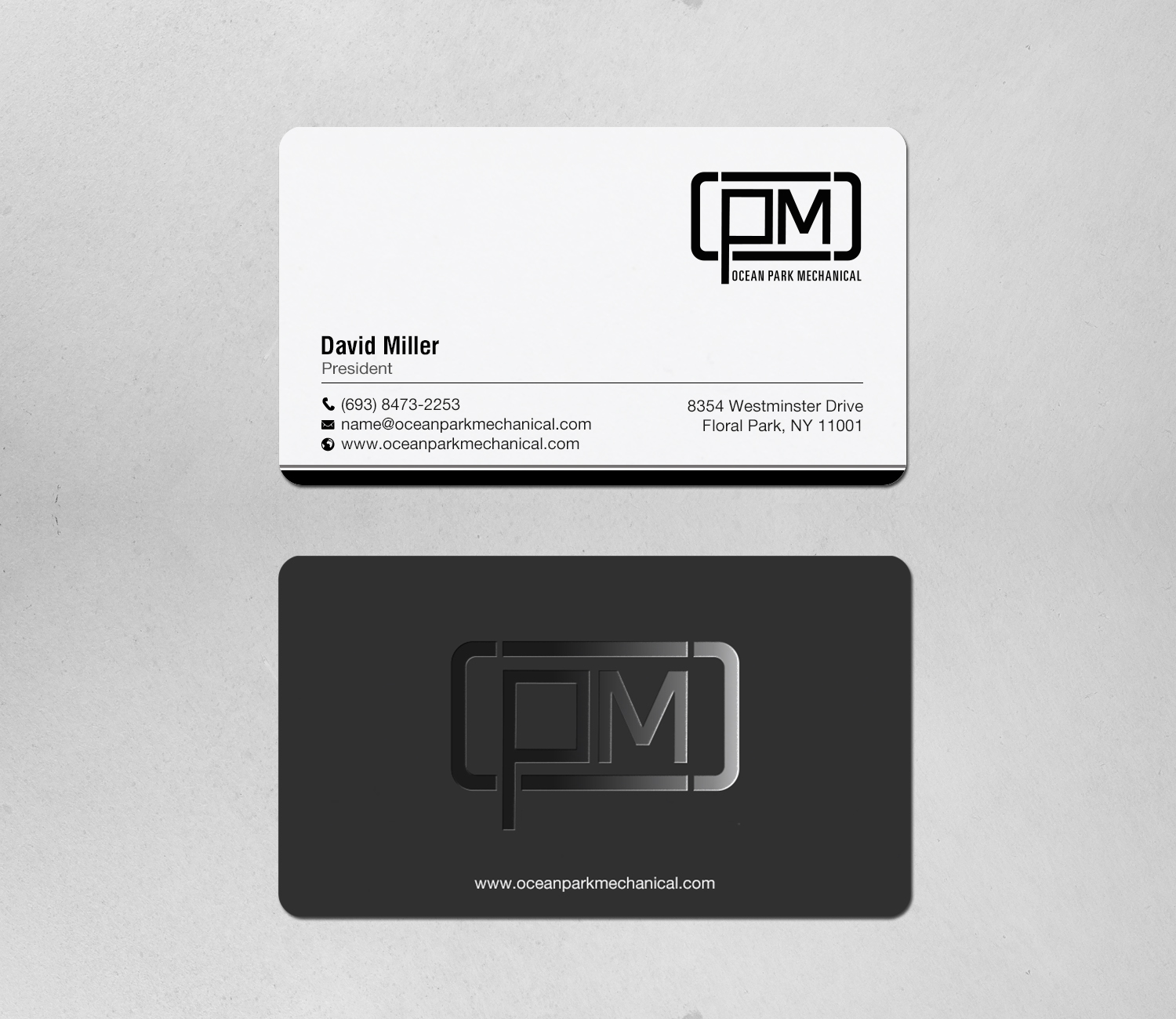 Business Card Design by chandrayaan.creative for Ocean Park Mechanical | Design #34219635