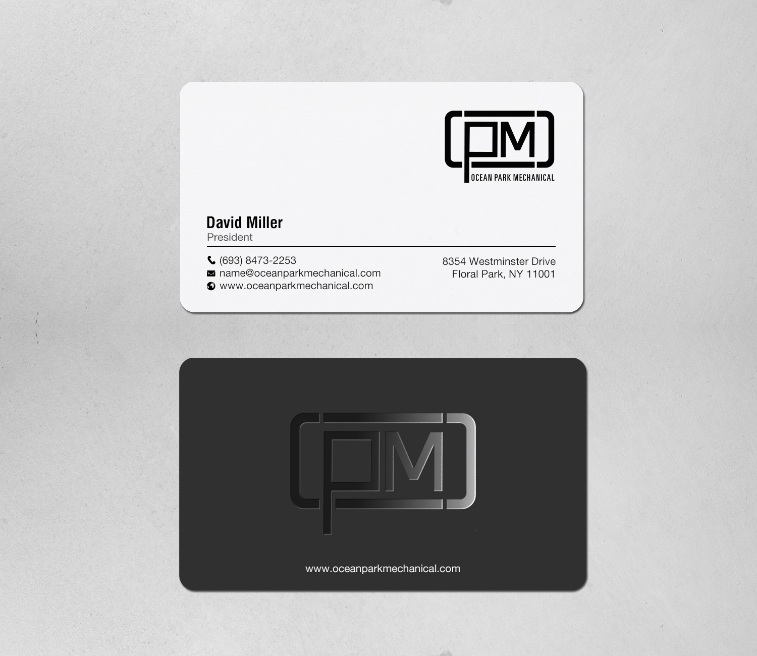 Business Card Design by chandrayaan.creative for Ocean Park Mechanical | Design #34219637