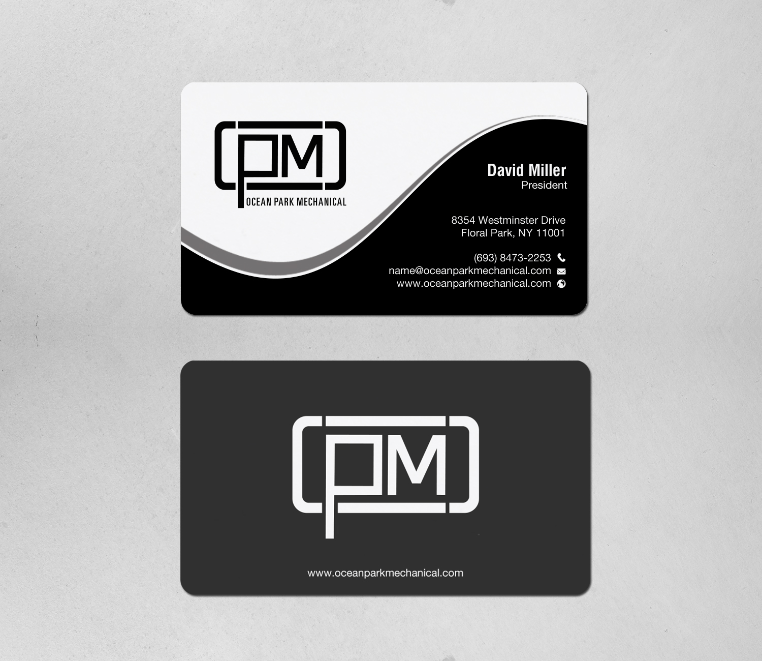 Business Card Design by chandrayaan.creative for Ocean Park Mechanical | Design #34219642