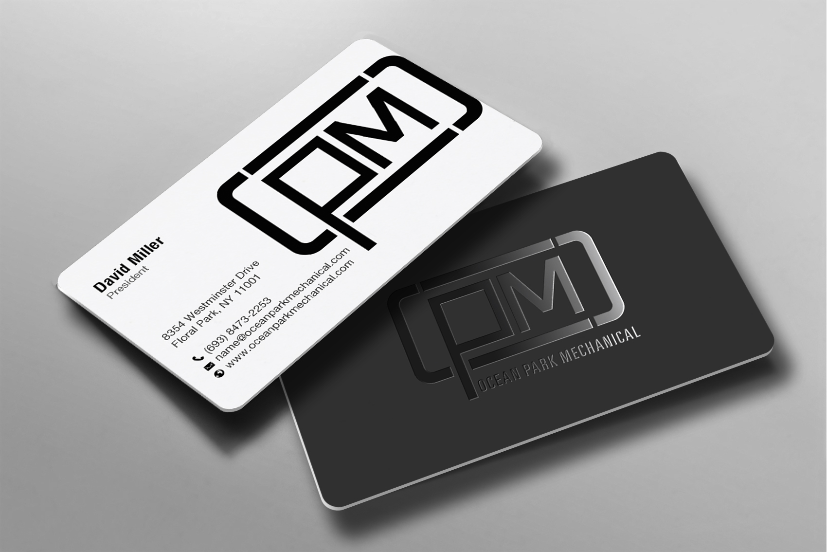 Business Card Design by chandrayaan.creative for Ocean Park Mechanical | Design #34219655