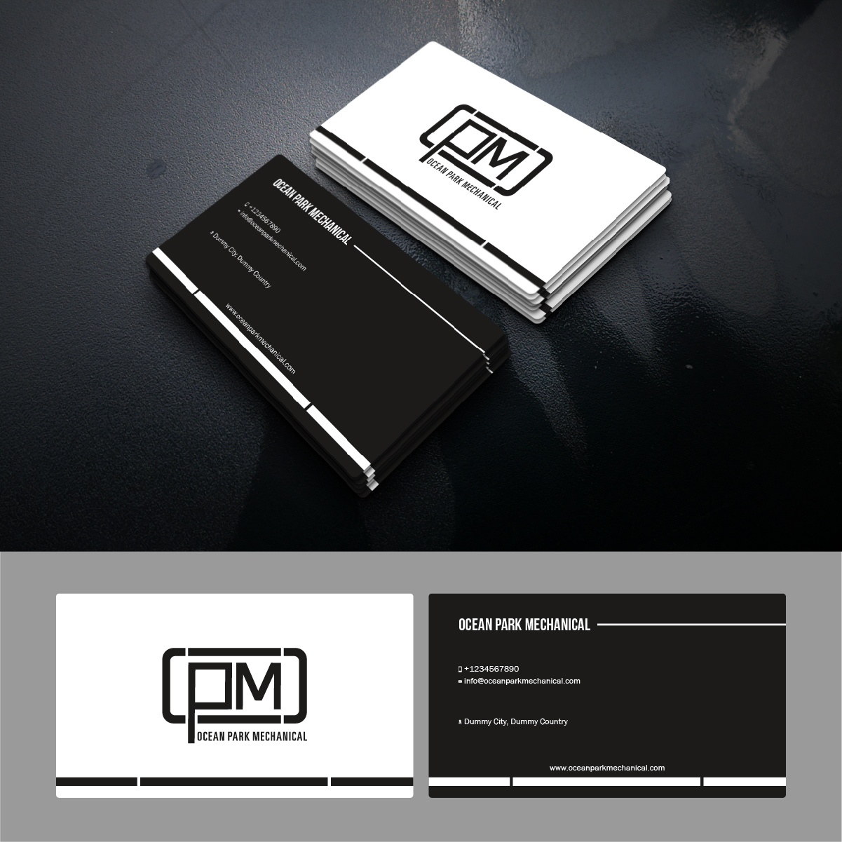 Business Card Design by fly  design for Ocean Park Mechanical | Design #34204450