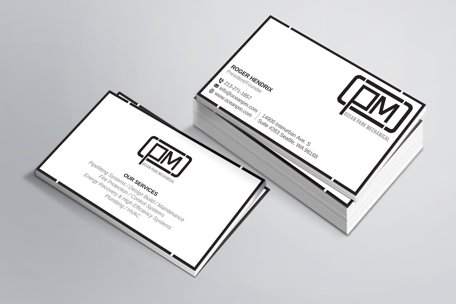 Business Card Design by Magic of Art for Ocean Park Mechanical | Design #34202843