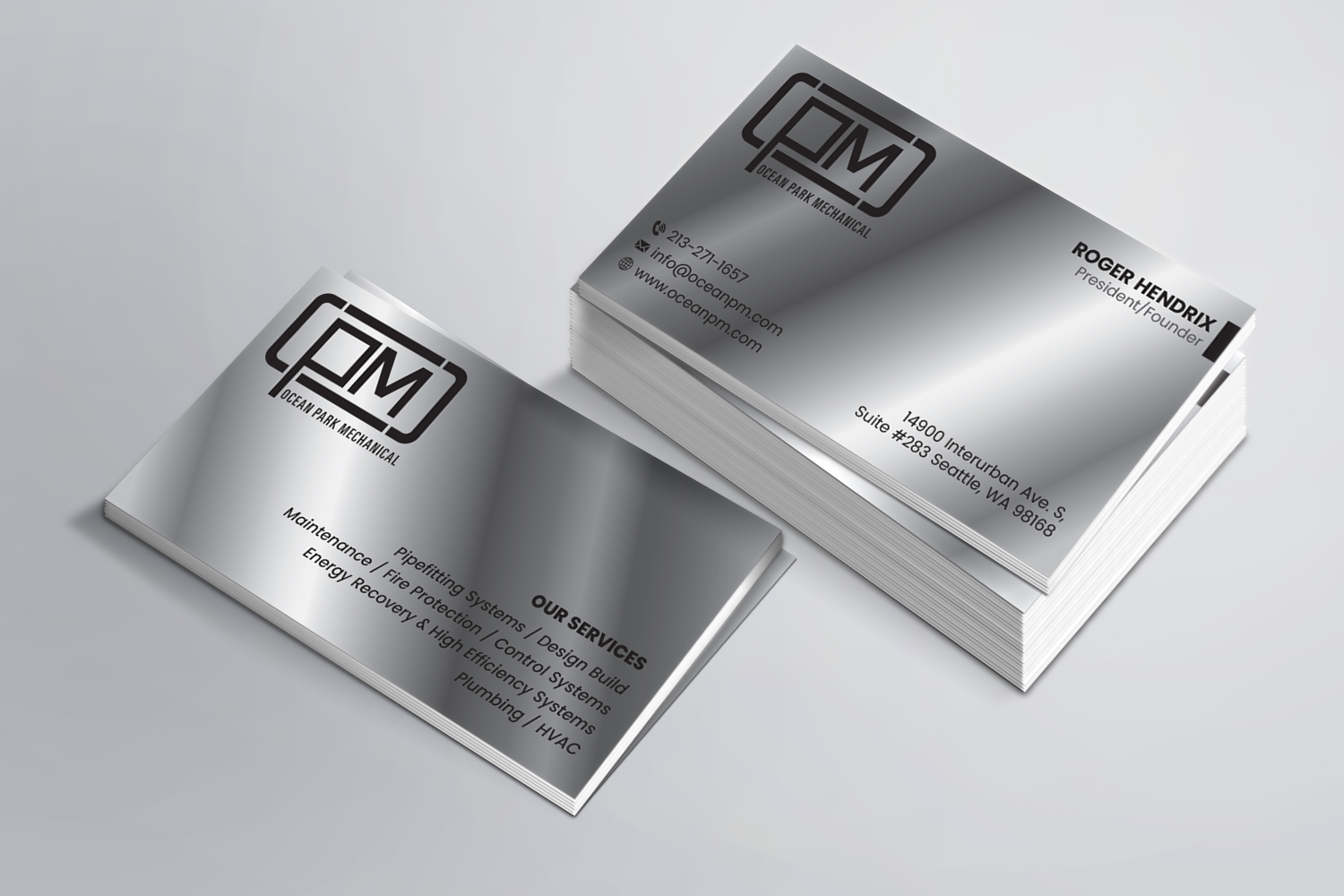 Business Card Design by Magic of Art for Ocean Park Mechanical | Design #34202845
