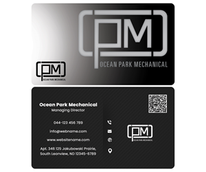 Business Card Design by rainbowmagic2017 for Ocean Park Mechanical | Design: #34209827
