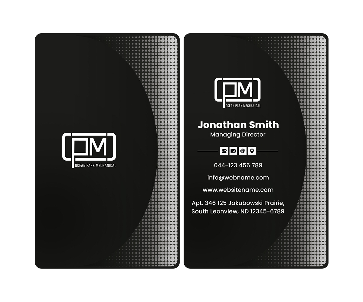 Business Card Design by rainbowmagic2017 for Ocean Park Mechanical | Design #34236002
