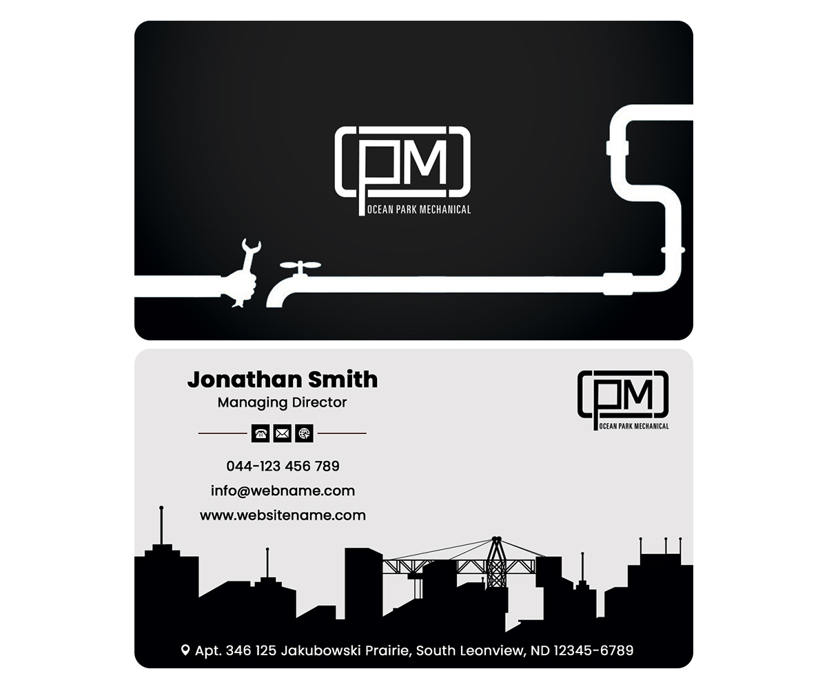Business Card Design by rainbowmagic2017 for Ocean Park Mechanical | Design #34236003