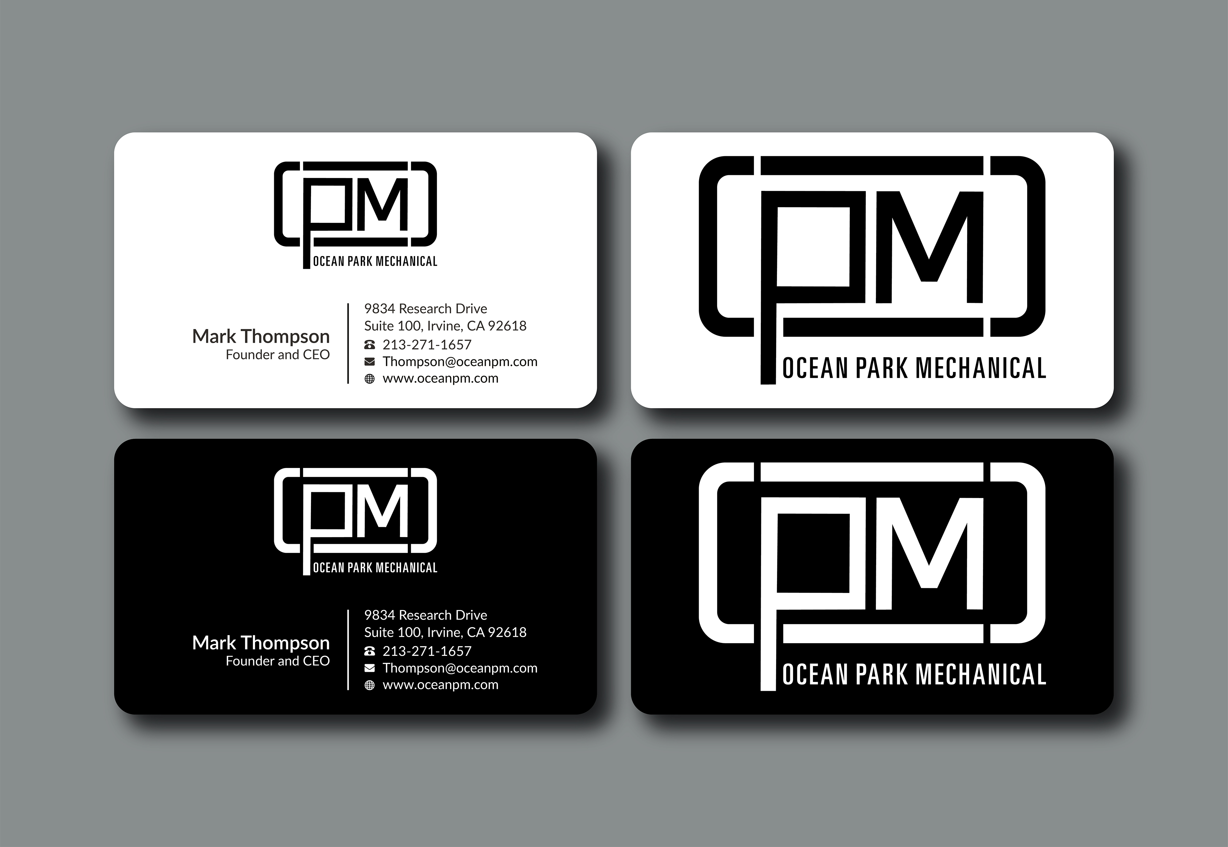 Visitenkarten-Design von Bold Pixels für Ocean Park Mechanical | Design #34210343