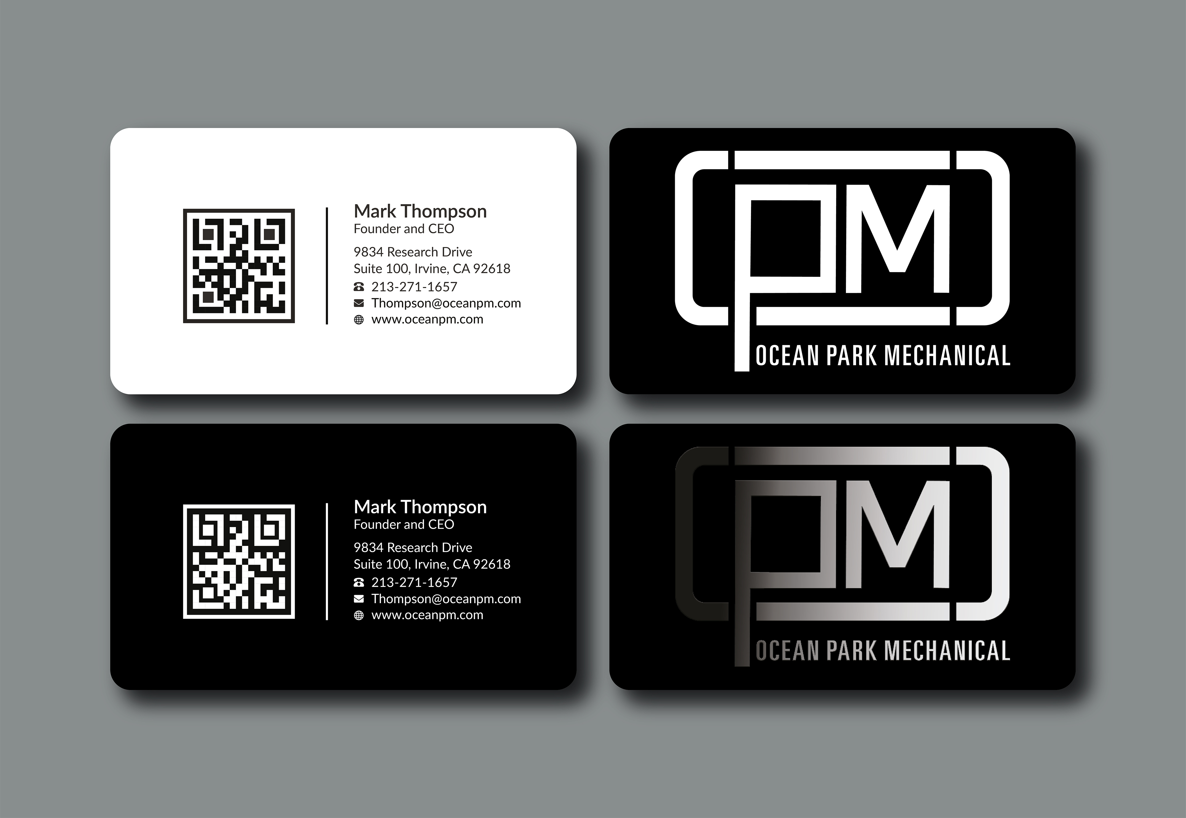 Business Card Design by Bold Pixels for Ocean Park Mechanical | Design #34210404