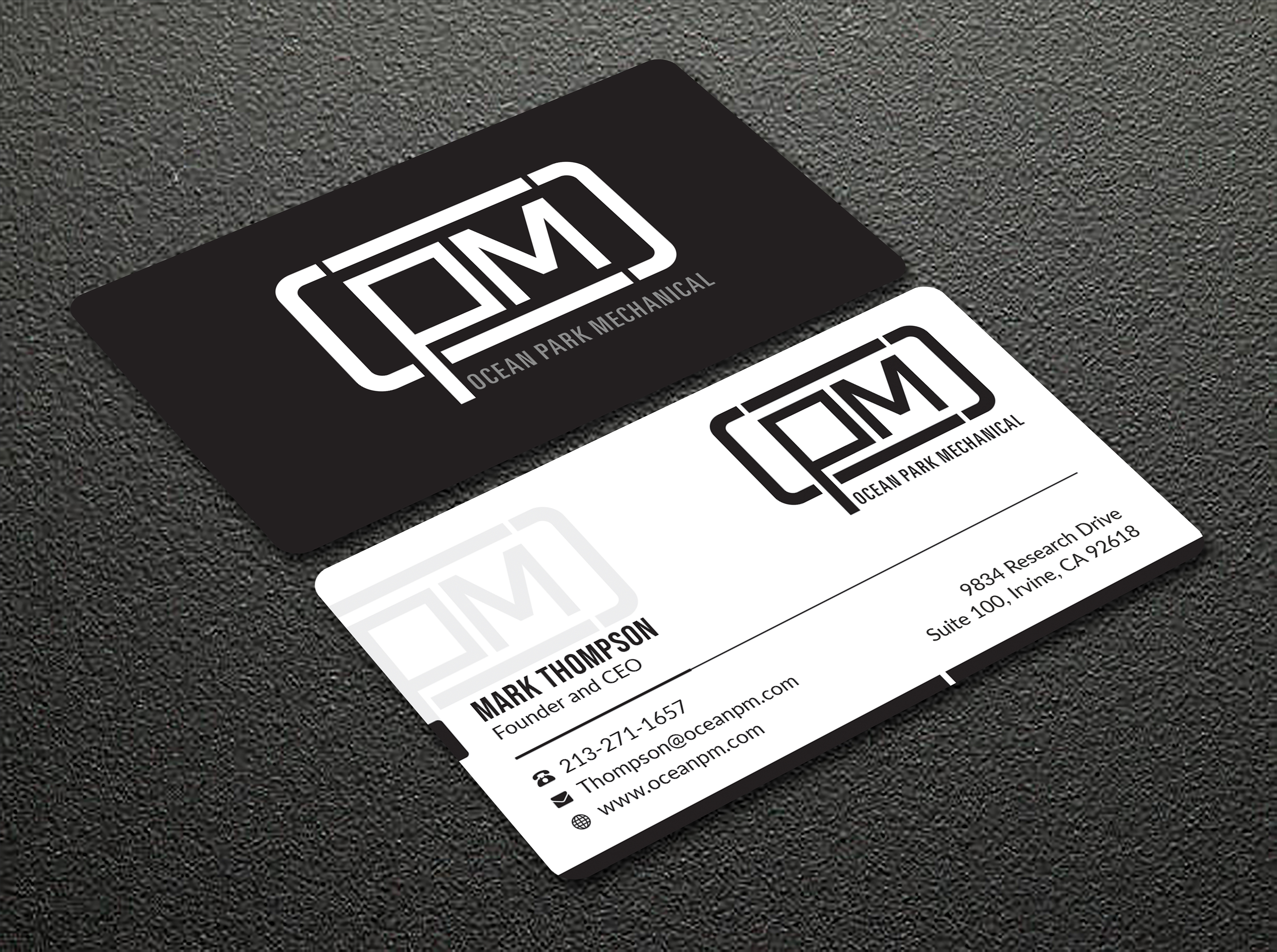 Business Card Design by Bold Pixels for Ocean Park Mechanical | Design #34210997