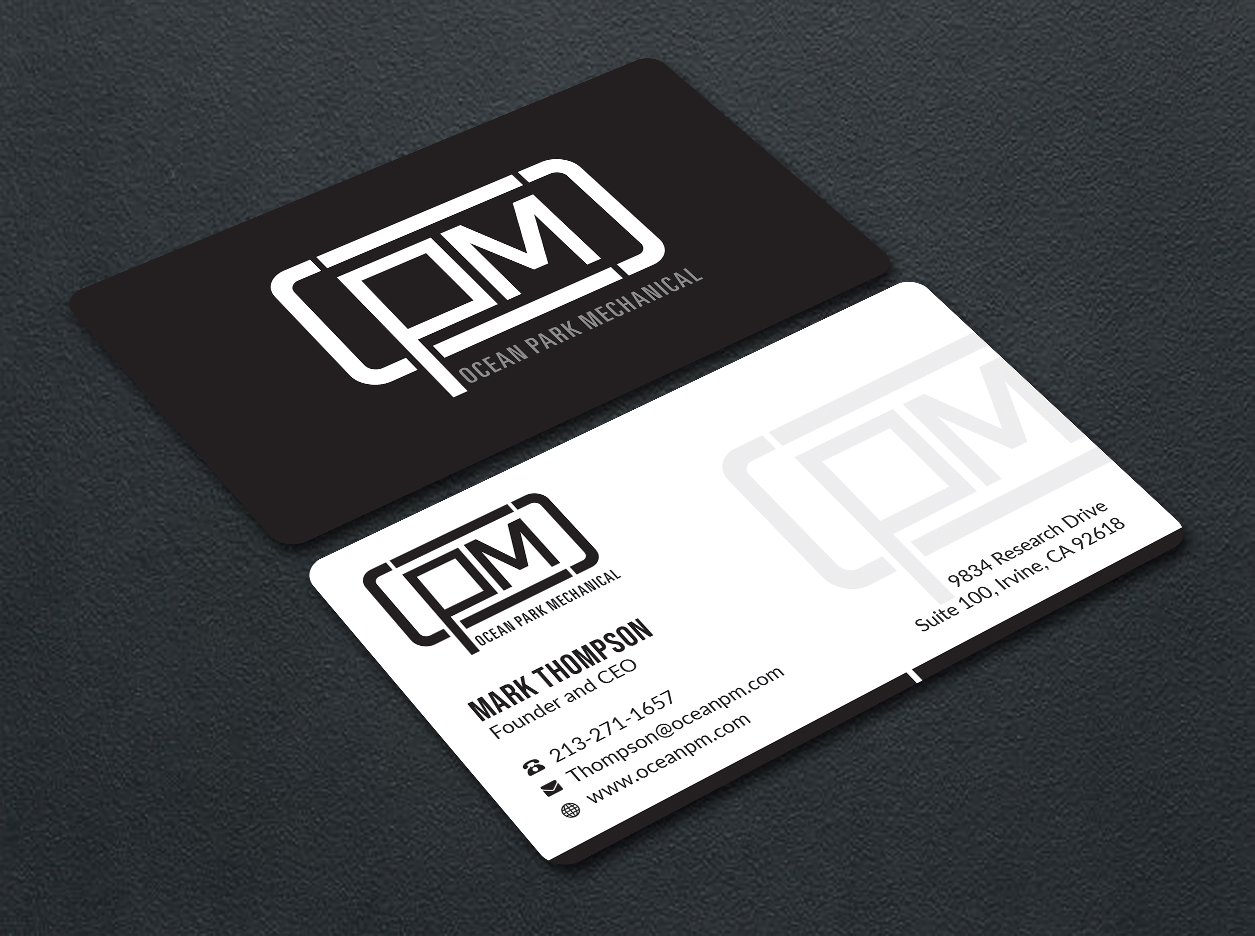 Business Card Design by Bold Pixels for Ocean Park Mechanical | Design #34211106
