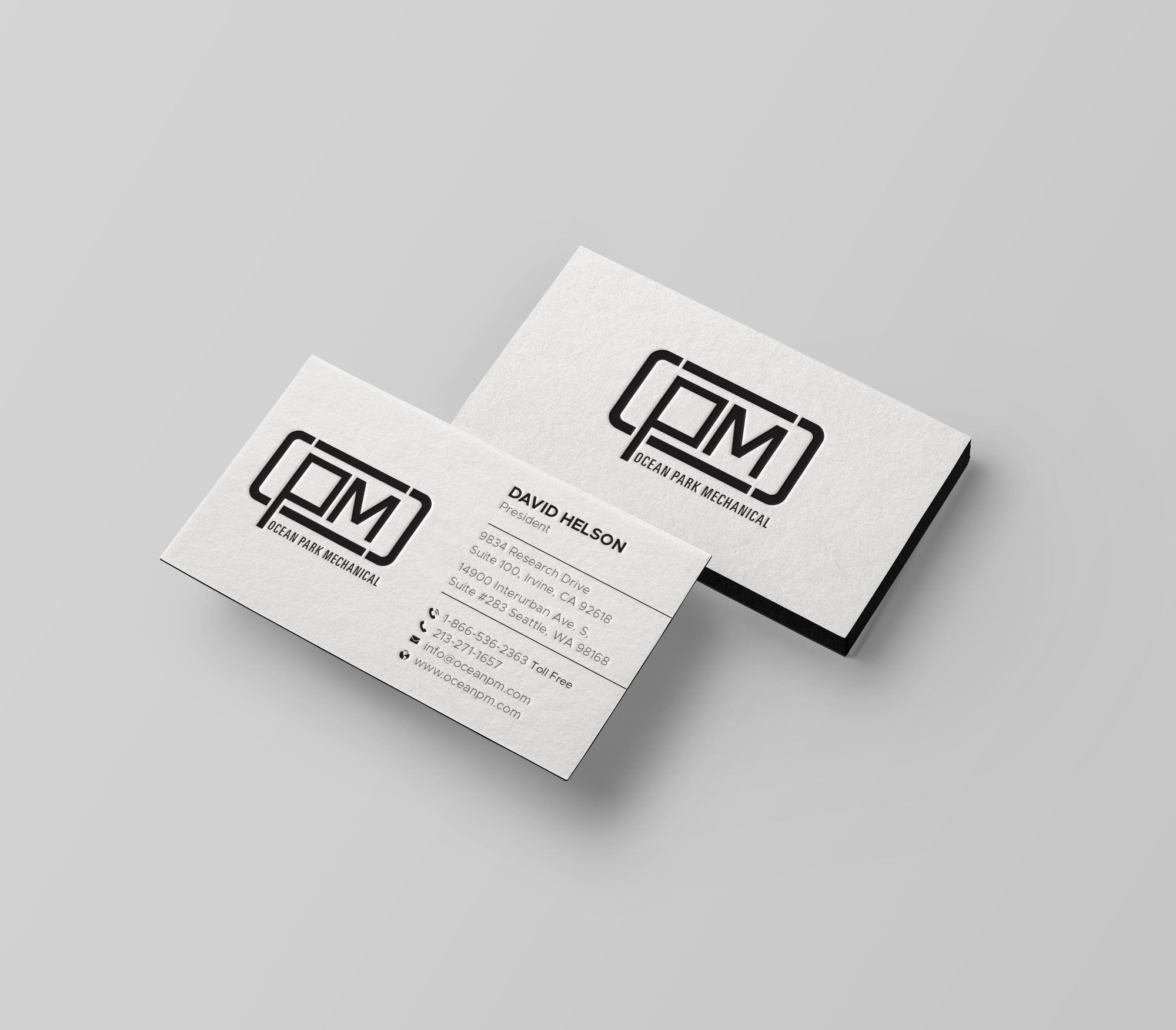 Business Card Design by DesignShout for Ocean Park Mechanical | Design #34222271