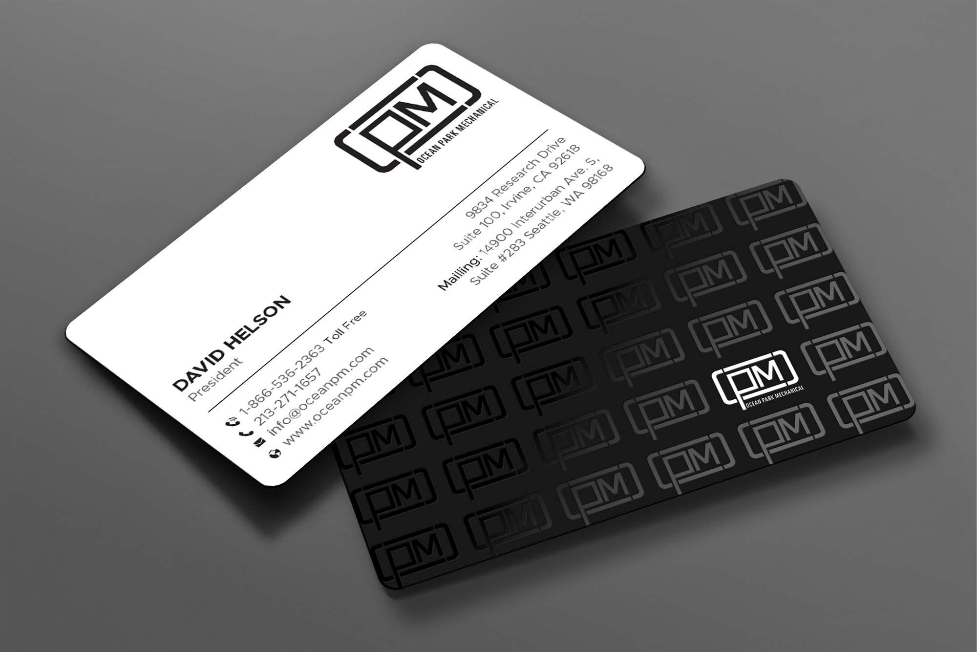 Business Card Design by DesignShout for Ocean Park Mechanical | Design #34222394