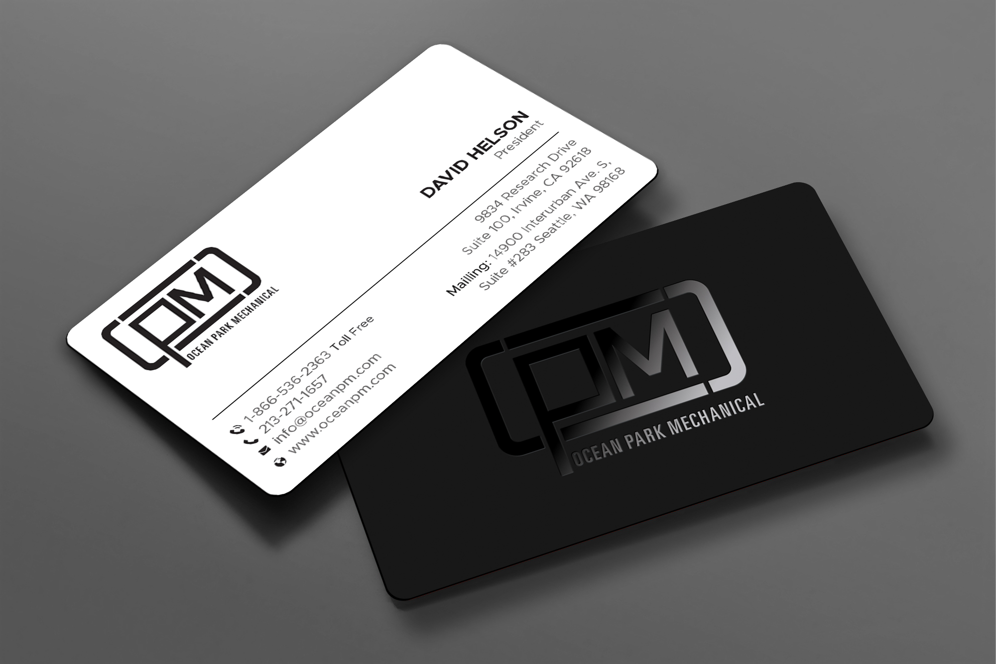 Business Card Design by DesignShout for Ocean Park Mechanical | Design #34222407