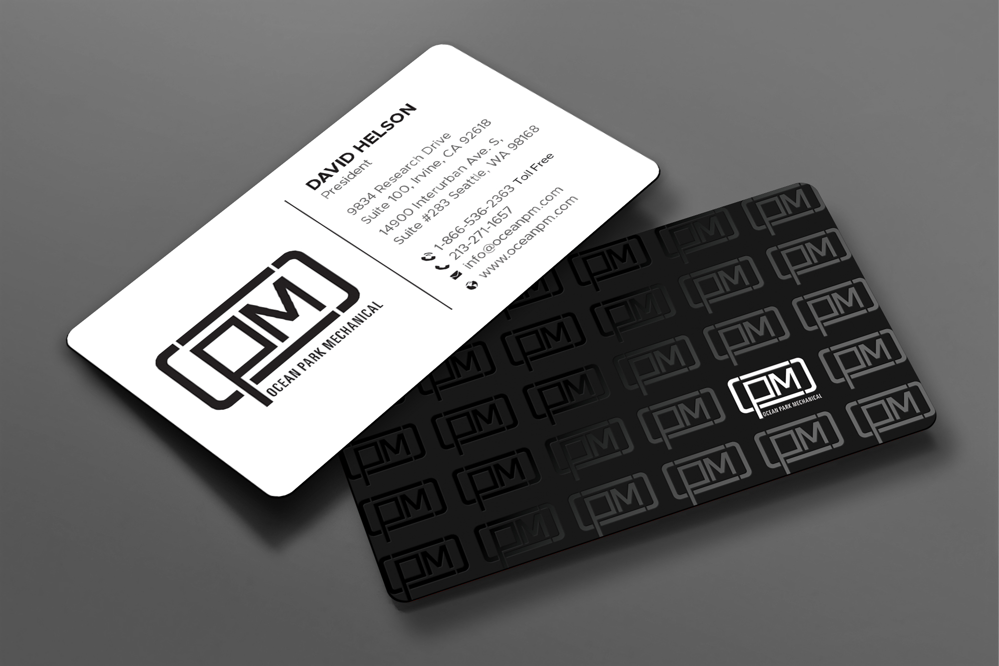 Business Card Design by DesignShout for Ocean Park Mechanical | Design #34222440