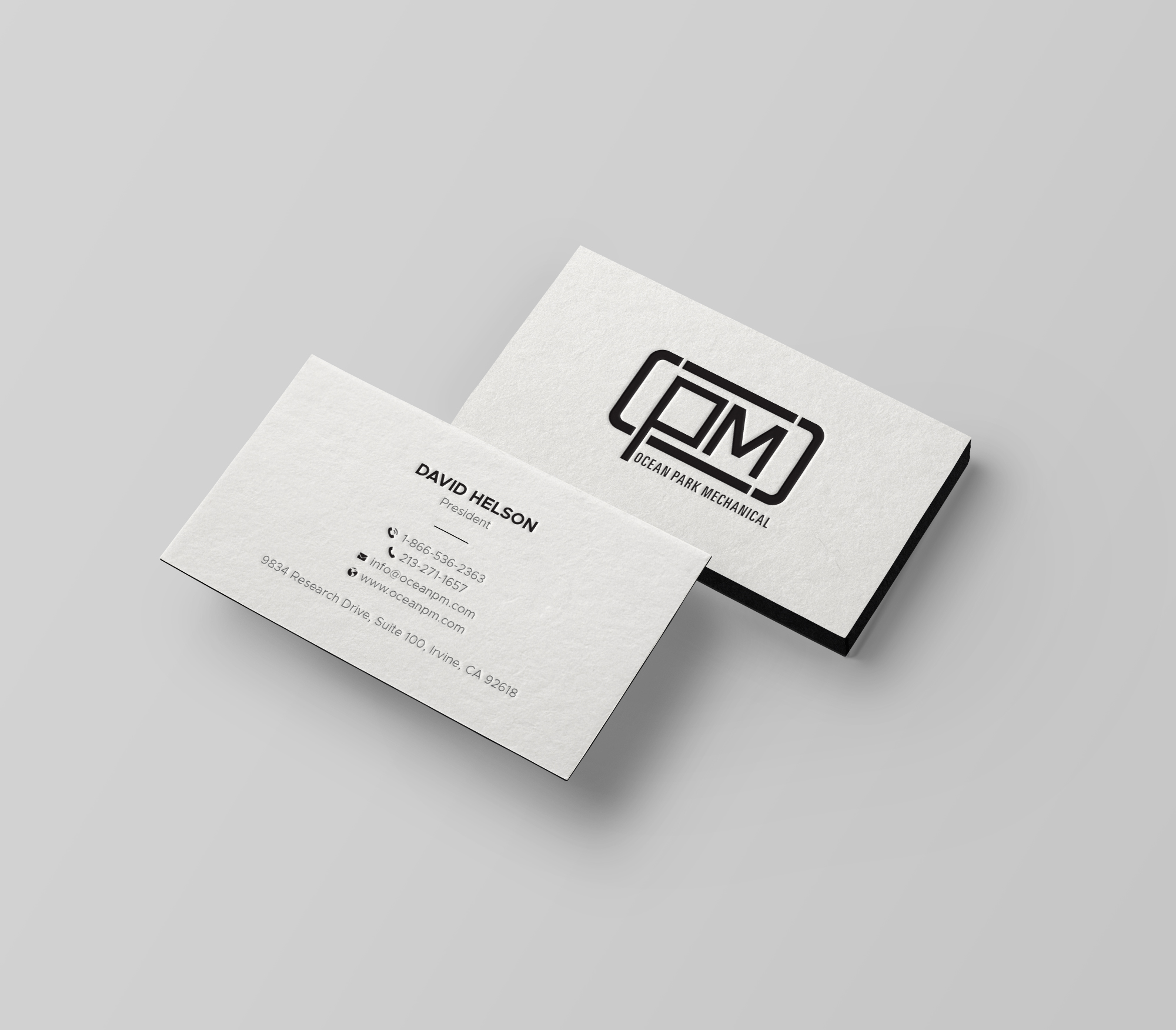 Business Card Design by DesignShout for Ocean Park Mechanical | Design #34222573