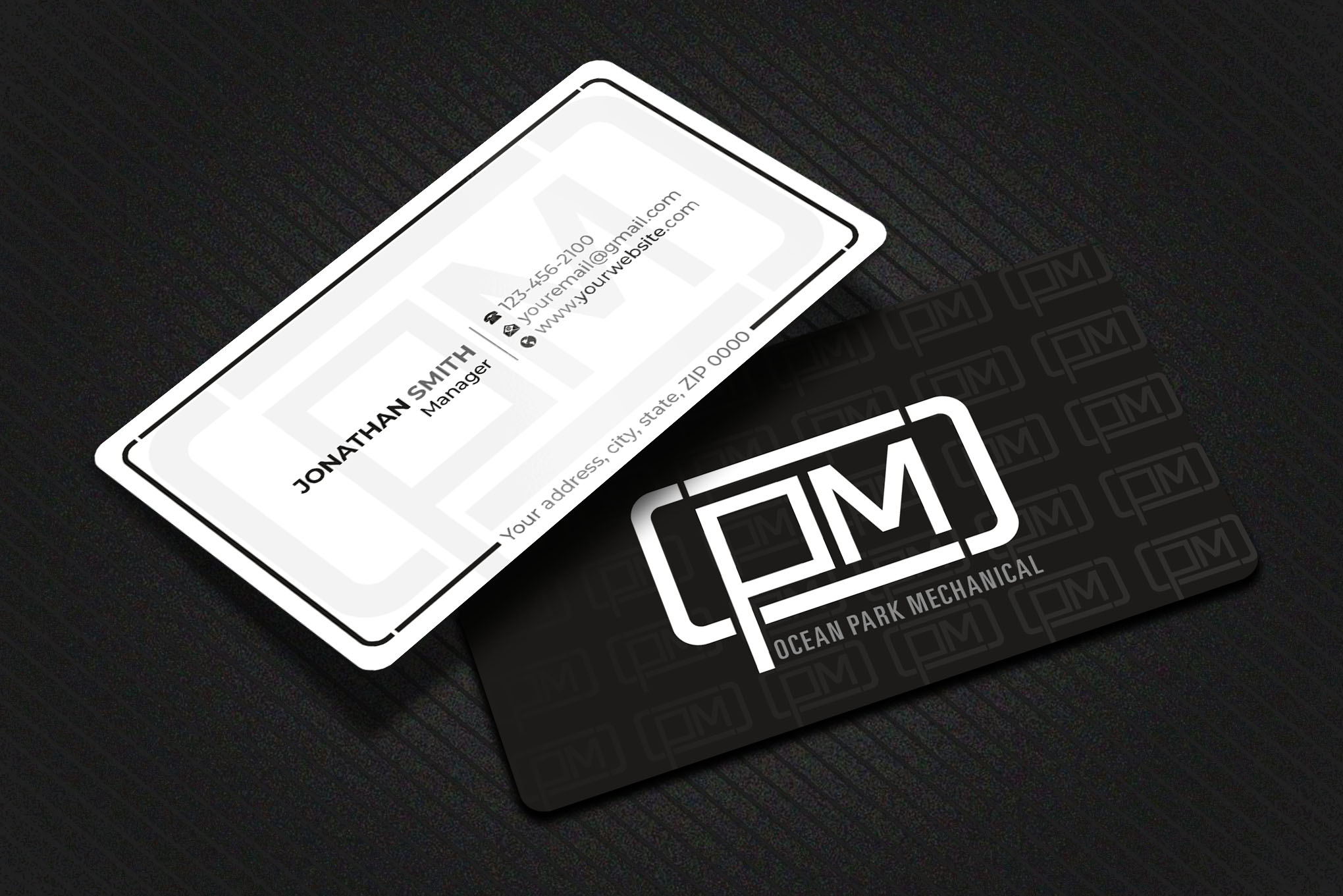 Business Card Design by Imagine design000 for Ocean Park Mechanical | Design #34200416