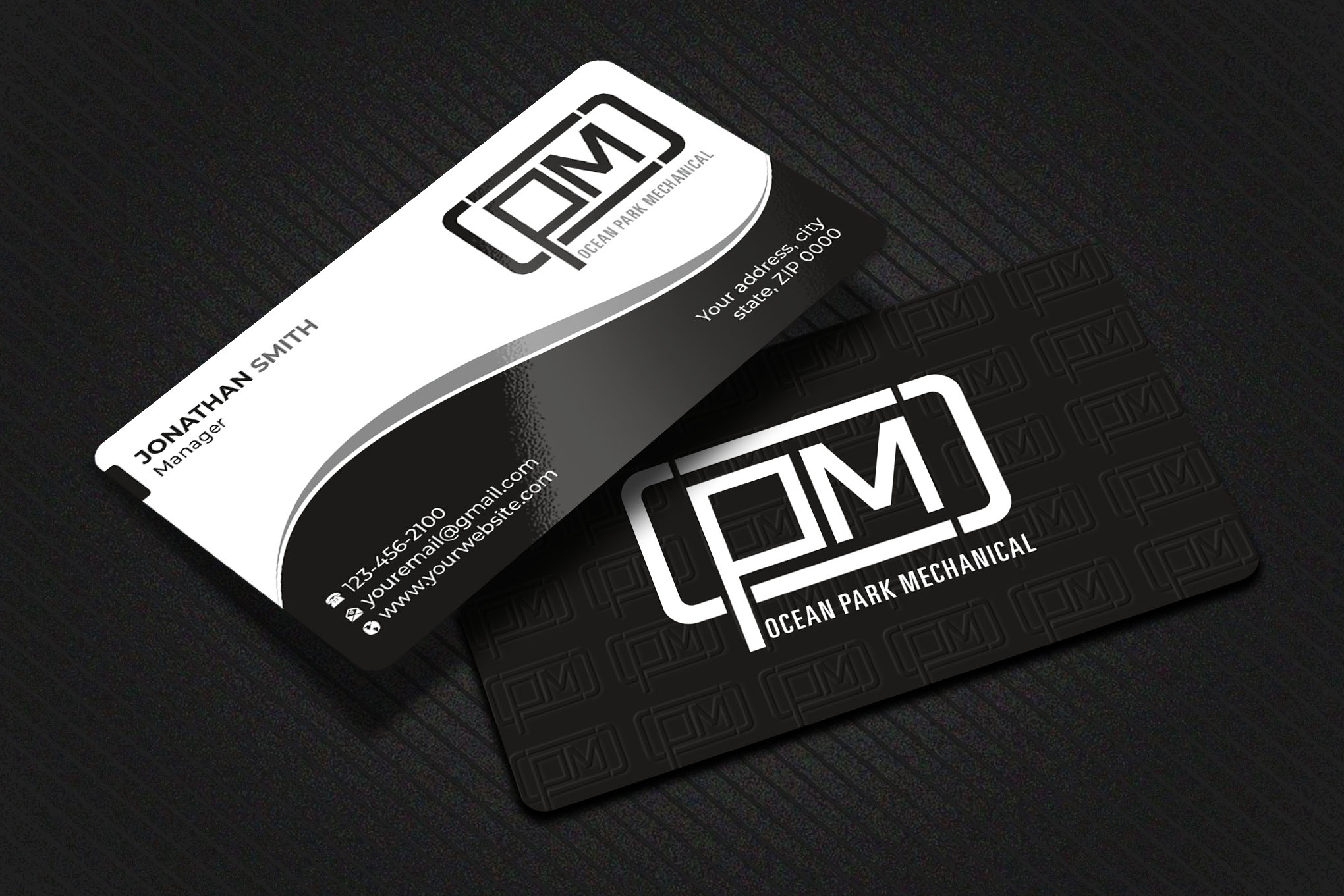 Business Card Design by Imagine design000 for Ocean Park Mechanical | Design #34200428