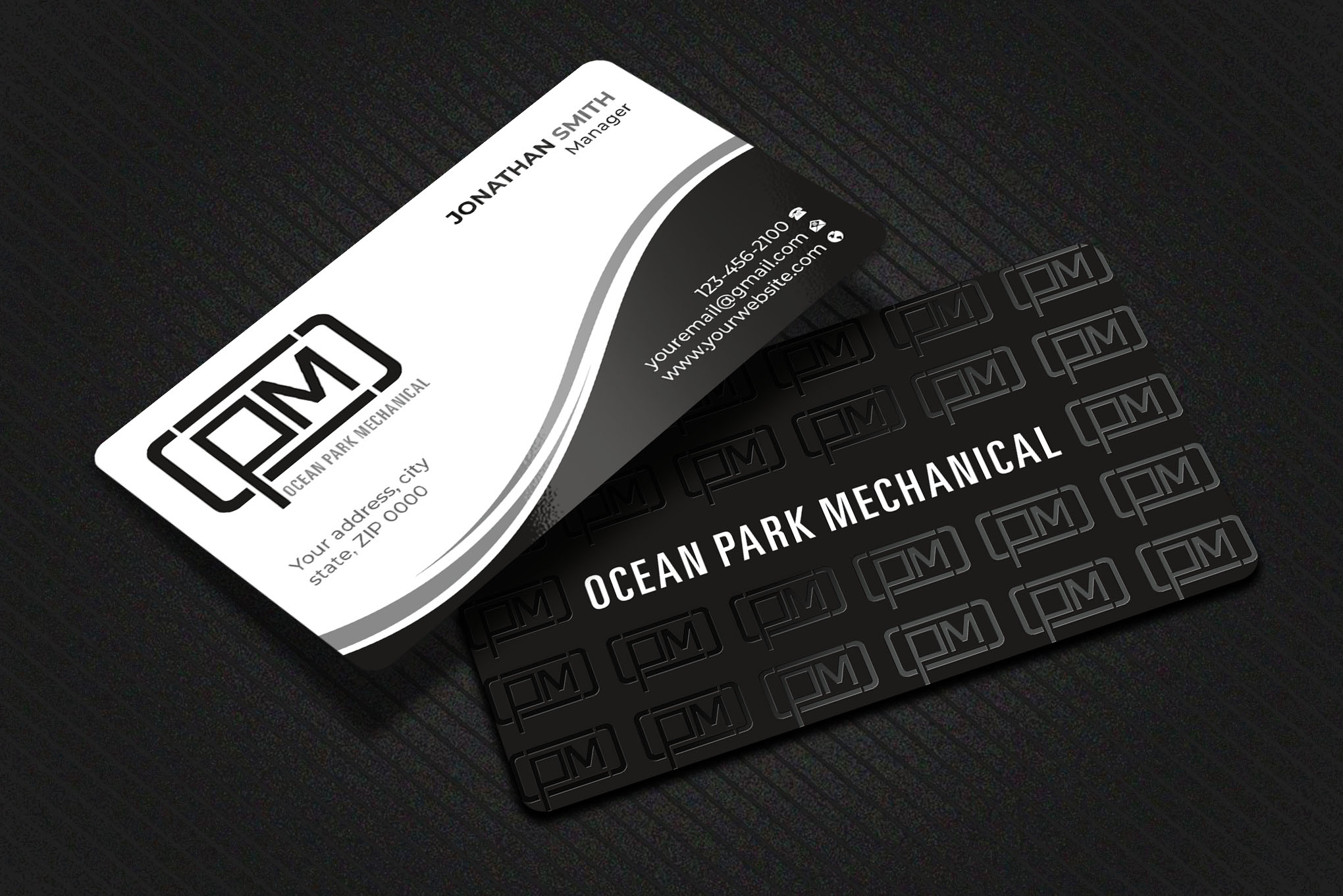Business Card Design by Imagine design000 for Ocean Park Mechanical | Design #34200429