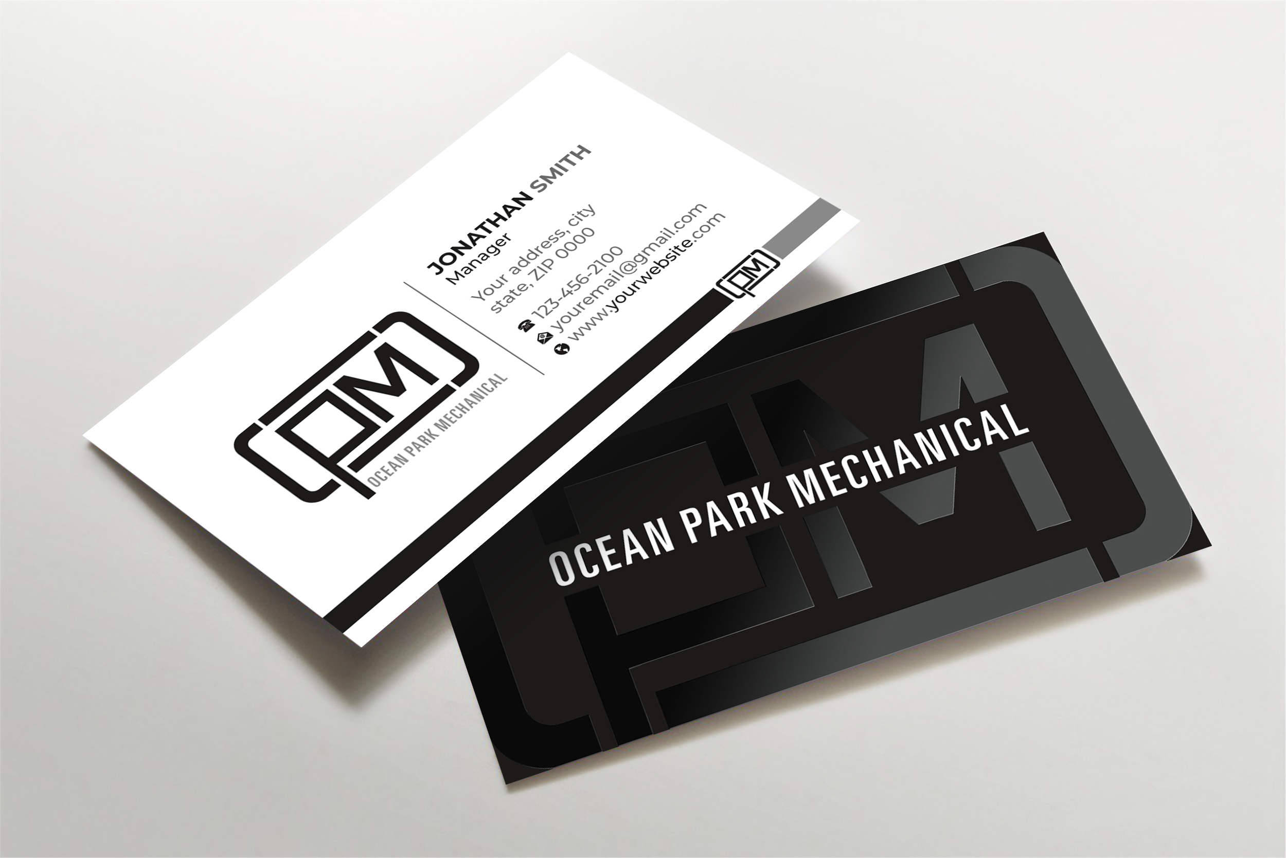 Business Card Design by Imagine design000 for Ocean Park Mechanical | Design #34469661