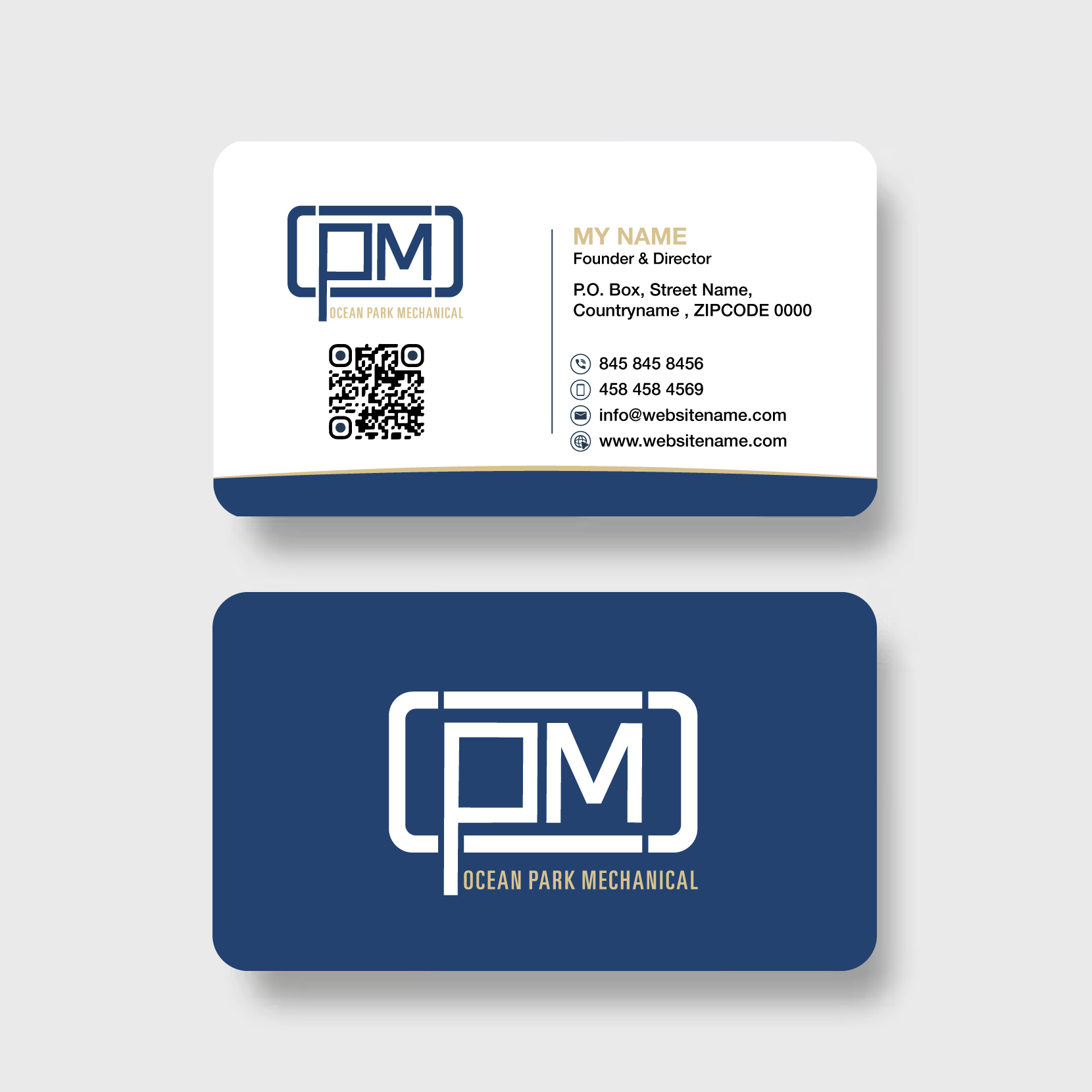 Business Card Design by Isu-D for Ocean Park Mechanical | Design #34214632