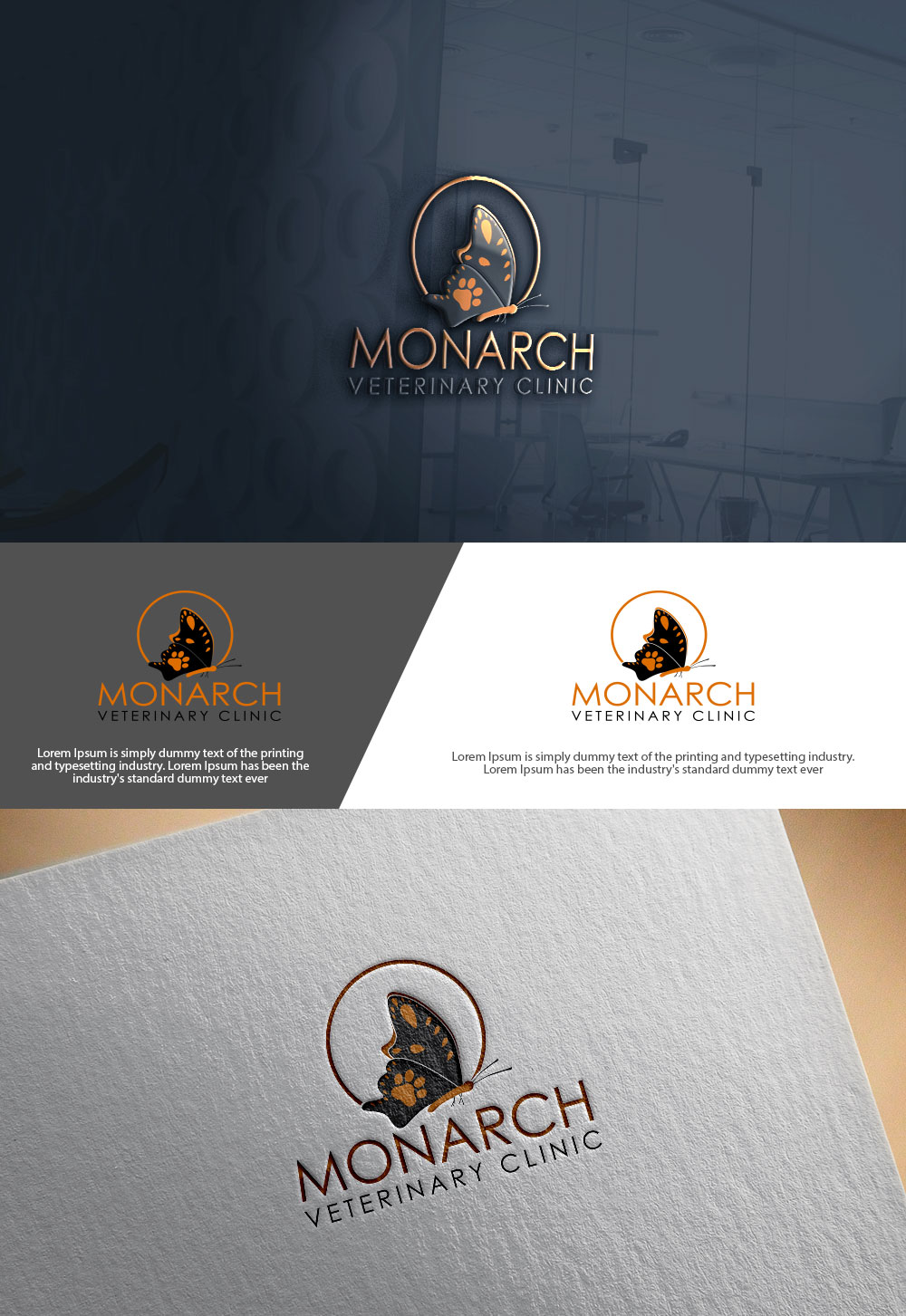 Logo Design by sulemani  creation for Monarch Veterinary Clinic | Design #34205404