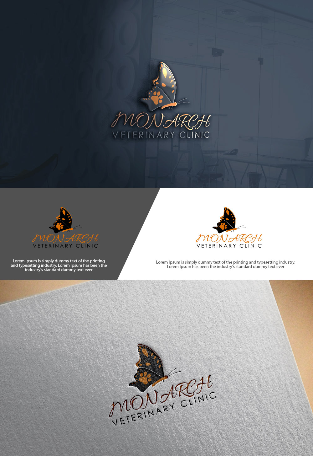 Logo Design by sulemani  creation for Monarch Veterinary Clinic | Design #34205405