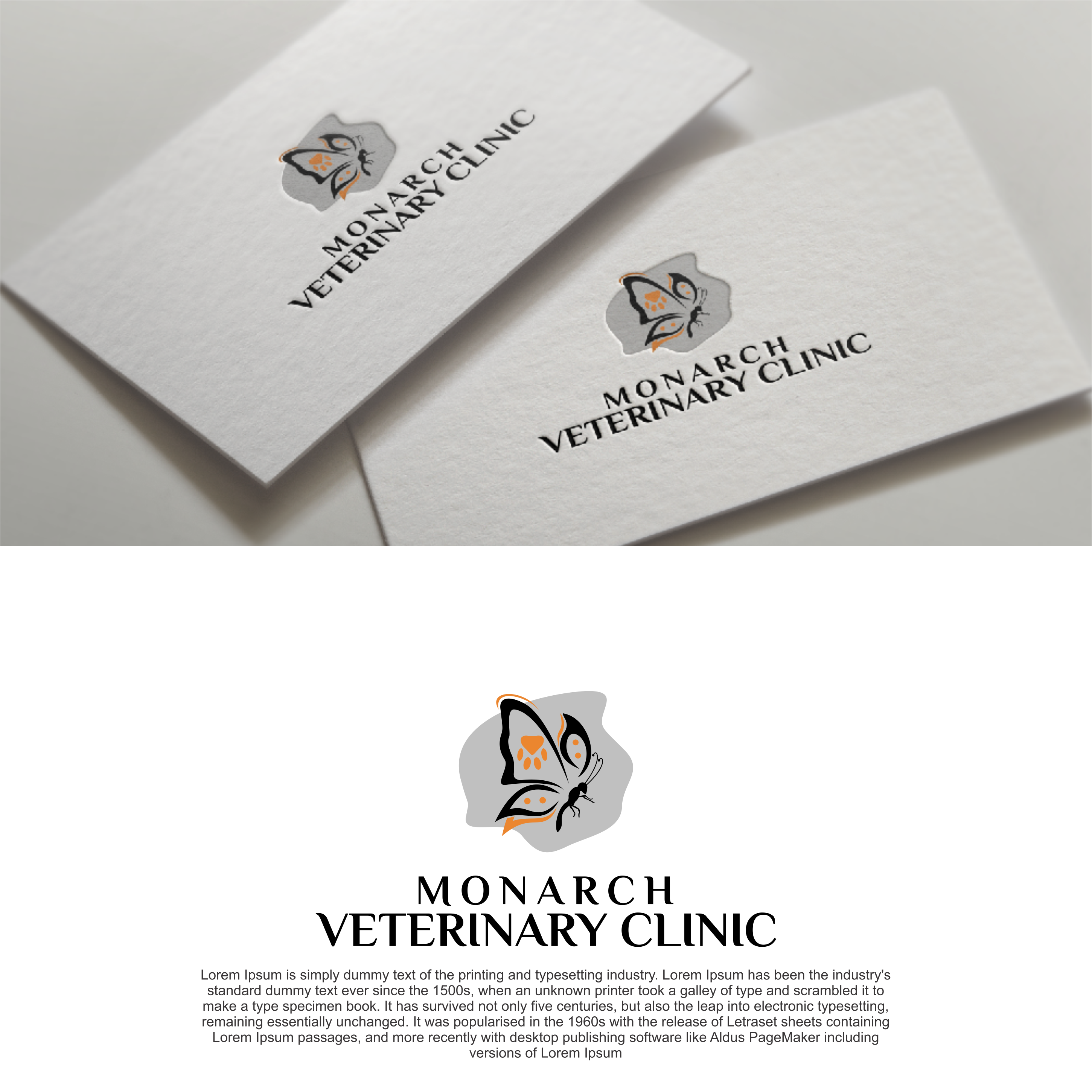 Logo Design by diego costa for Monarch Veterinary Clinic | Design #34200890