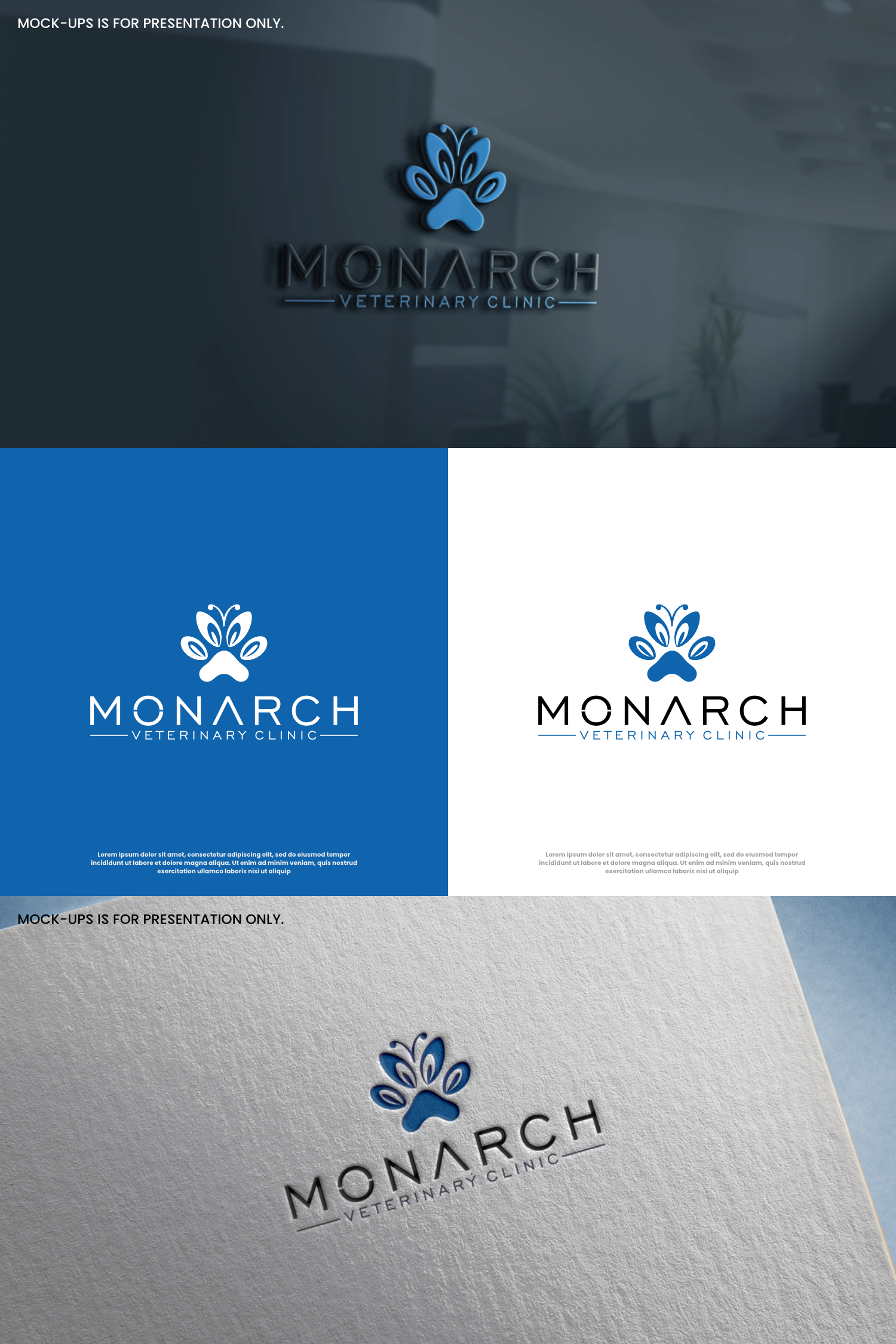 Logo Design by Cah Ganteng for Monarch Veterinary Clinic | Design #34200071