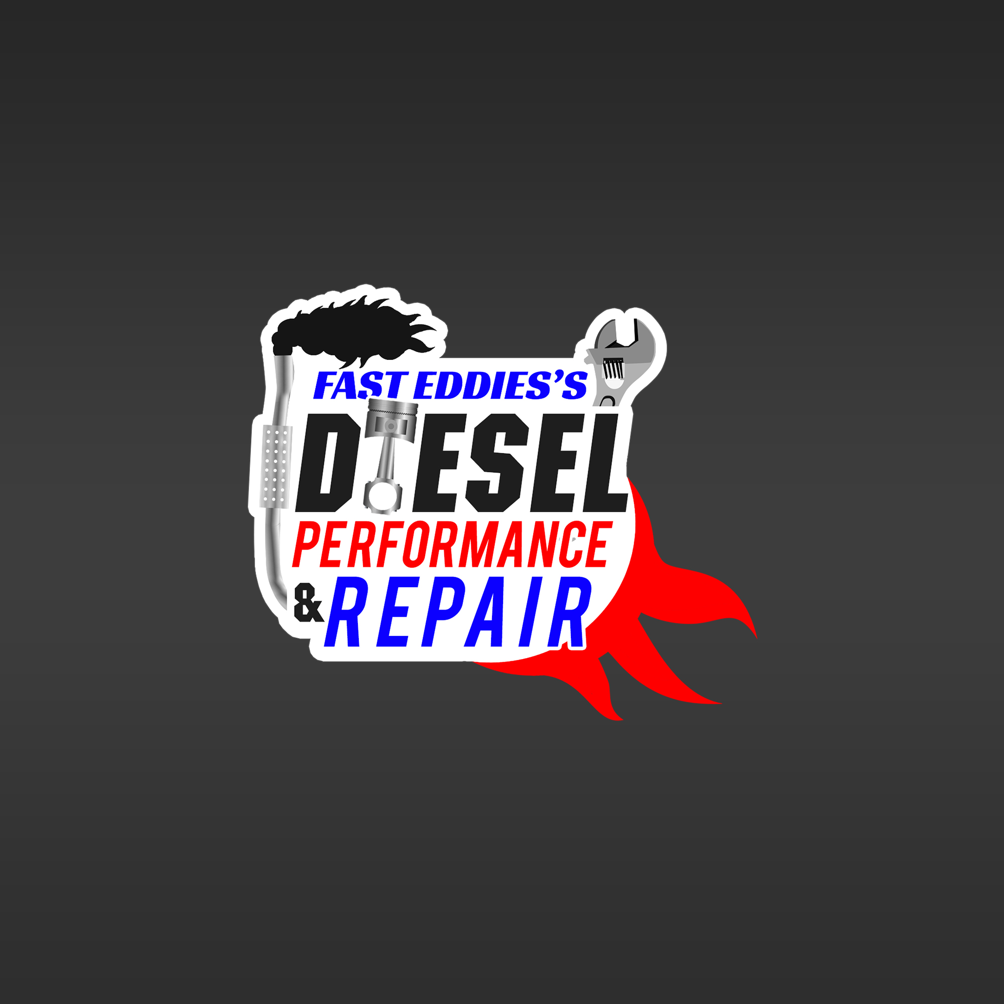 Sticker Design by Kishaloy_D for Fast Eddie’s diesel repair and performance llc  | Design #34206314