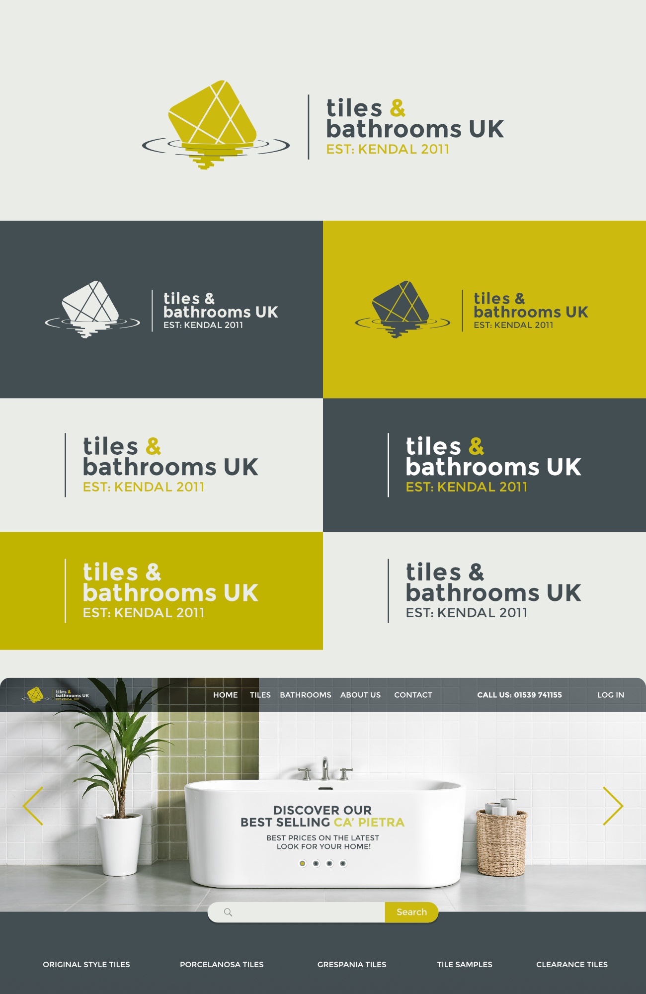 Logo Design by Zarina Tama for Kendal Tile and Stone | Design #34300393