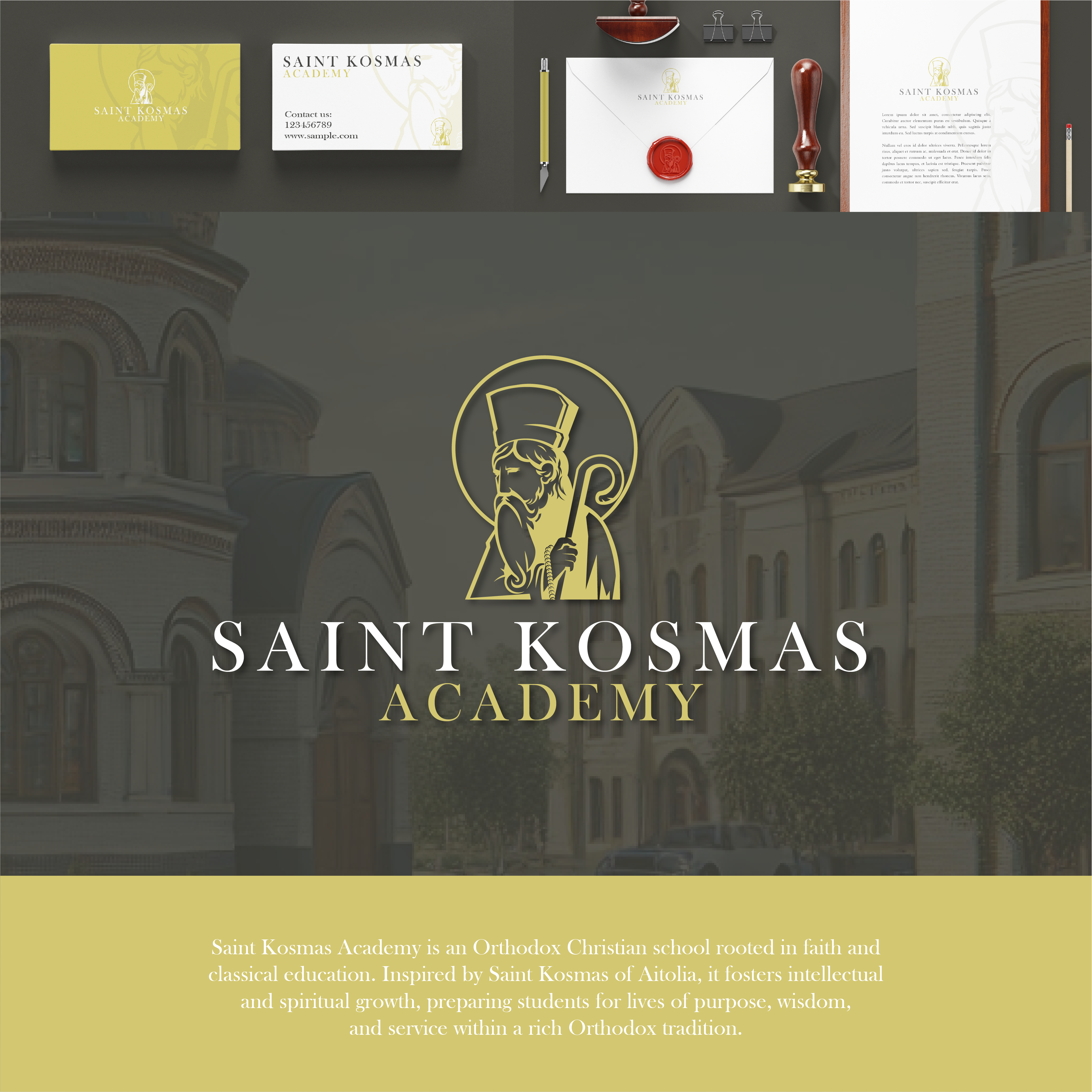Logo Design by cherryfine for Saint Kosmas Academy Inc | Design #34217136