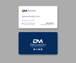 Design de Carte de Visite par Andrés Sebastián pour Daugherty Management LLC | Design #34238147