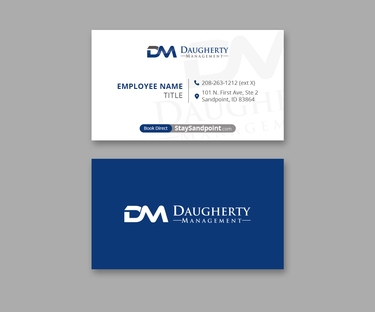 Diseño de Tarjeta de Presentación por Andrés Sebastián para Daugherty Management LLC | Diseño #34238551