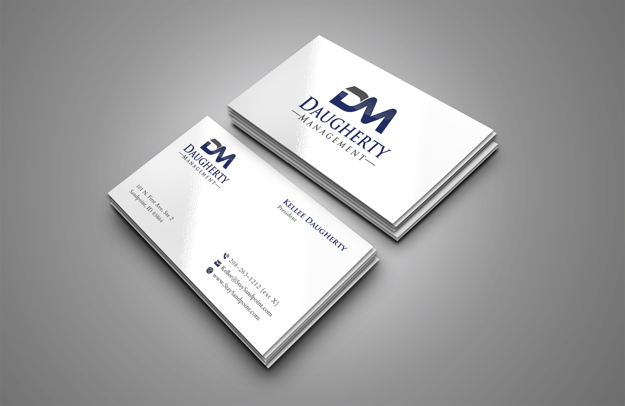 Business Card Design by Creative Moon Design for Daugherty Management LLC | Design #34241417