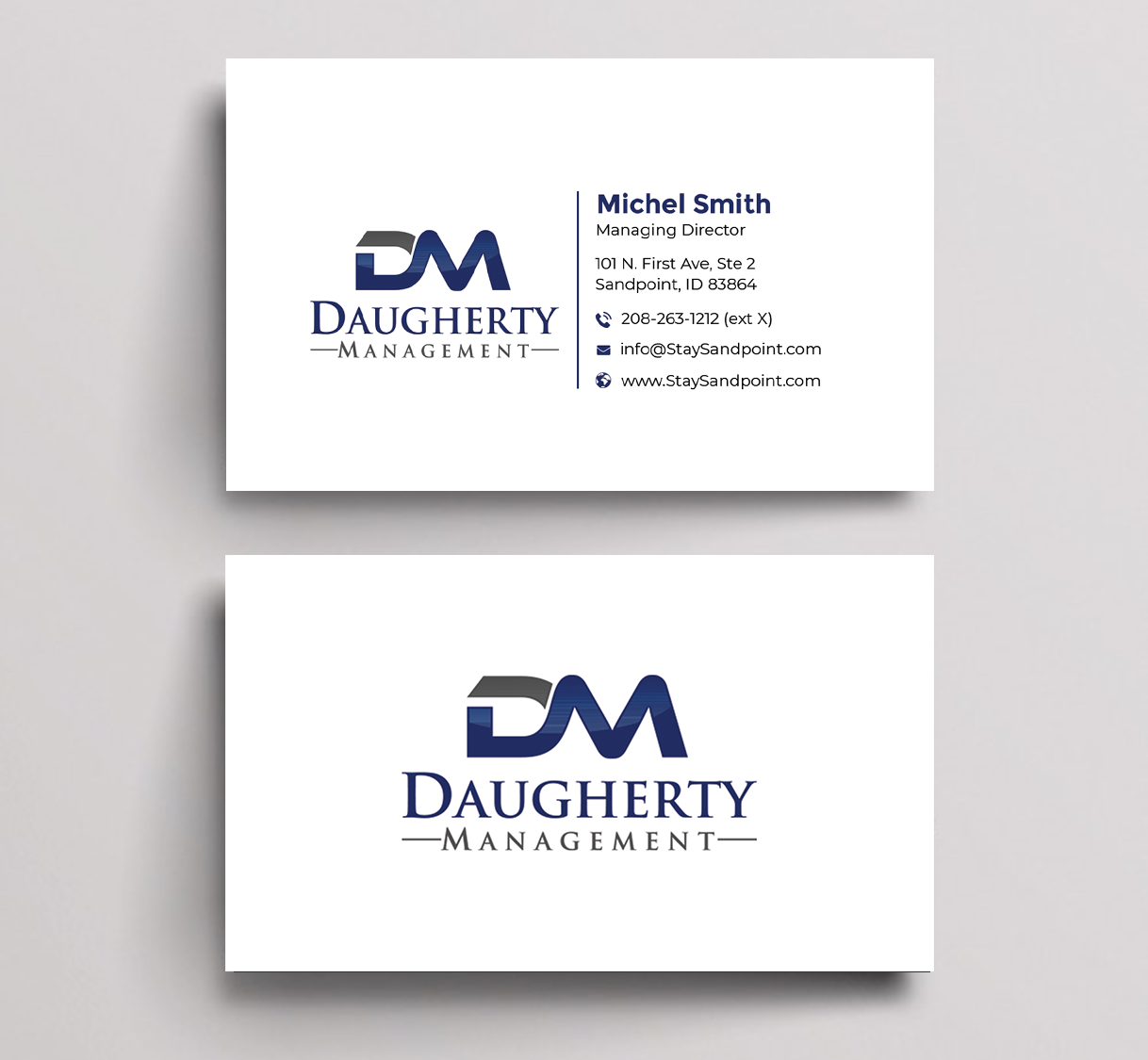 Diseño de Tarjeta de Presentación por Graphixpointt para Daugherty Management LLC | Diseño #34234045