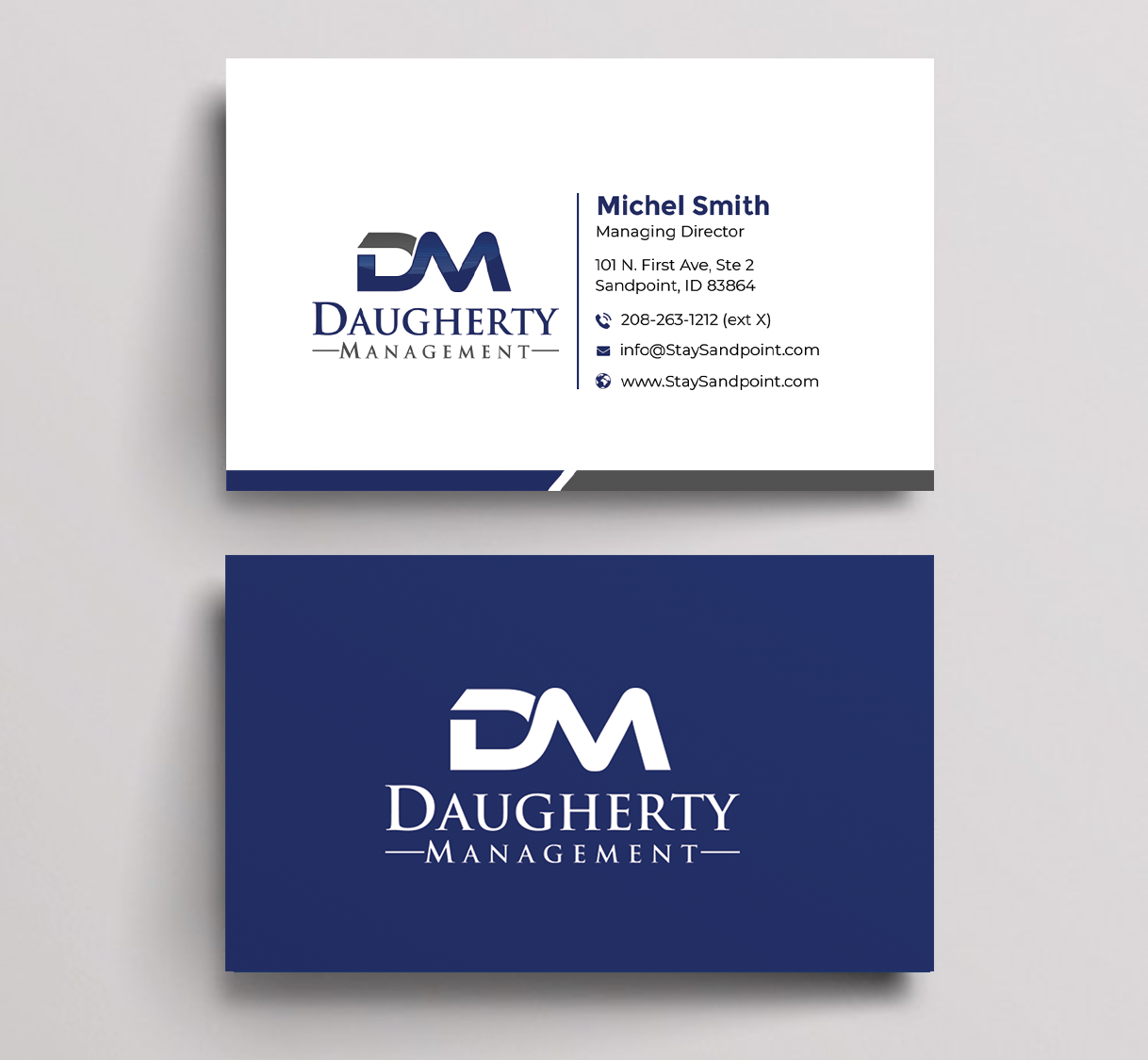 Diseño de Tarjeta de Presentación por Graphixpointt para Daugherty Management LLC | Diseño #34234051