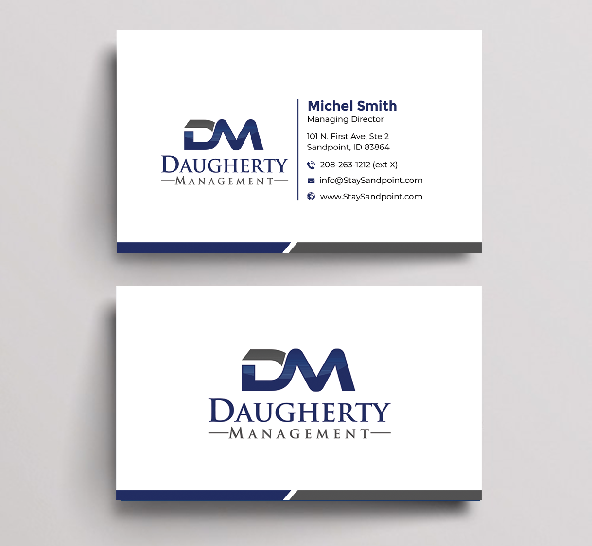 Diseño de Tarjeta de Presentación por Graphixpointt para Daugherty Management LLC | Diseño #34234052