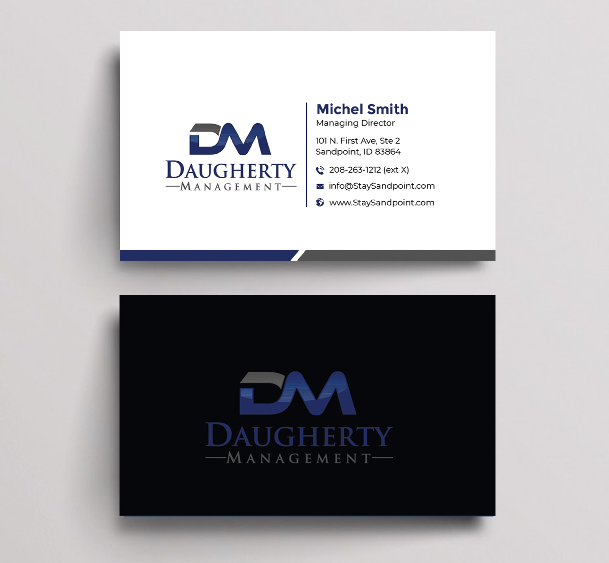 Diseño de Tarjeta de Presentación por Graphixpointt para Daugherty Management LLC | Diseño #34234053