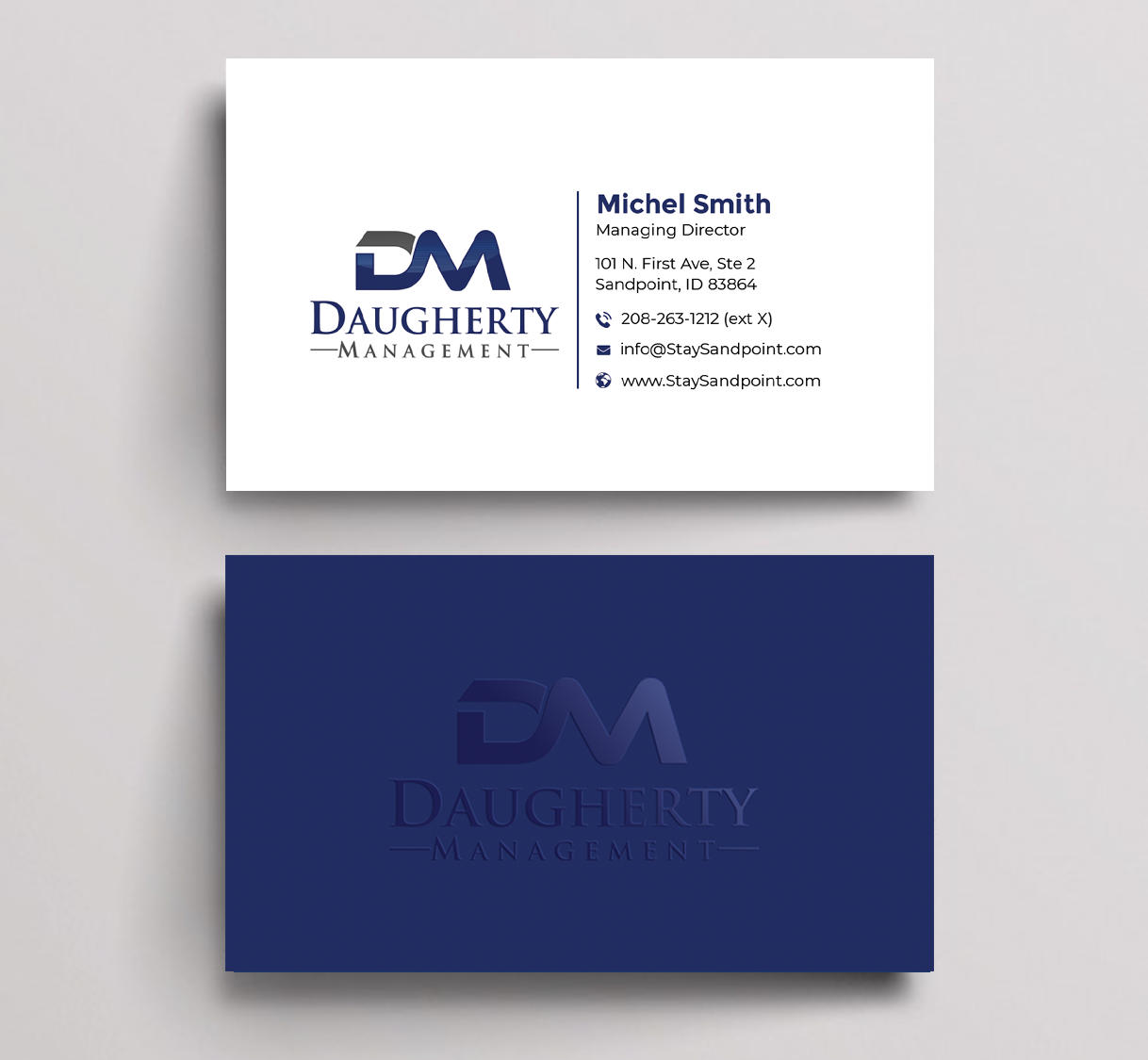 Diseño de Tarjeta de Presentación por Graphixpointt para Daugherty Management LLC | Diseño #34236390