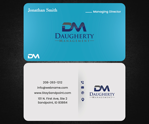 Business Card Design by rainbowmagic2017 for Daugherty Management LLC | Design: #34237230