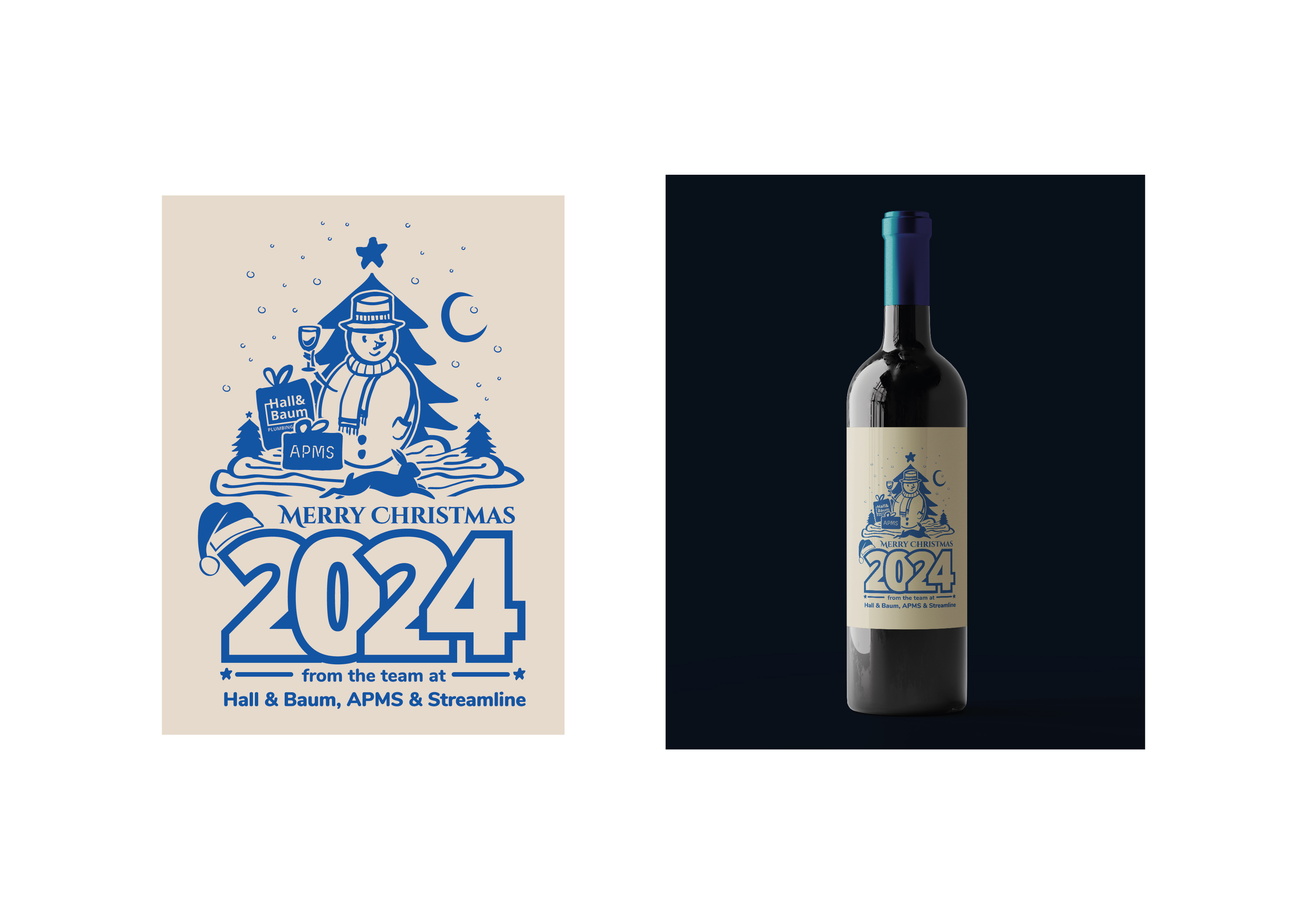 Logo Design by pisagor for Hall & Baum | Design #34264803