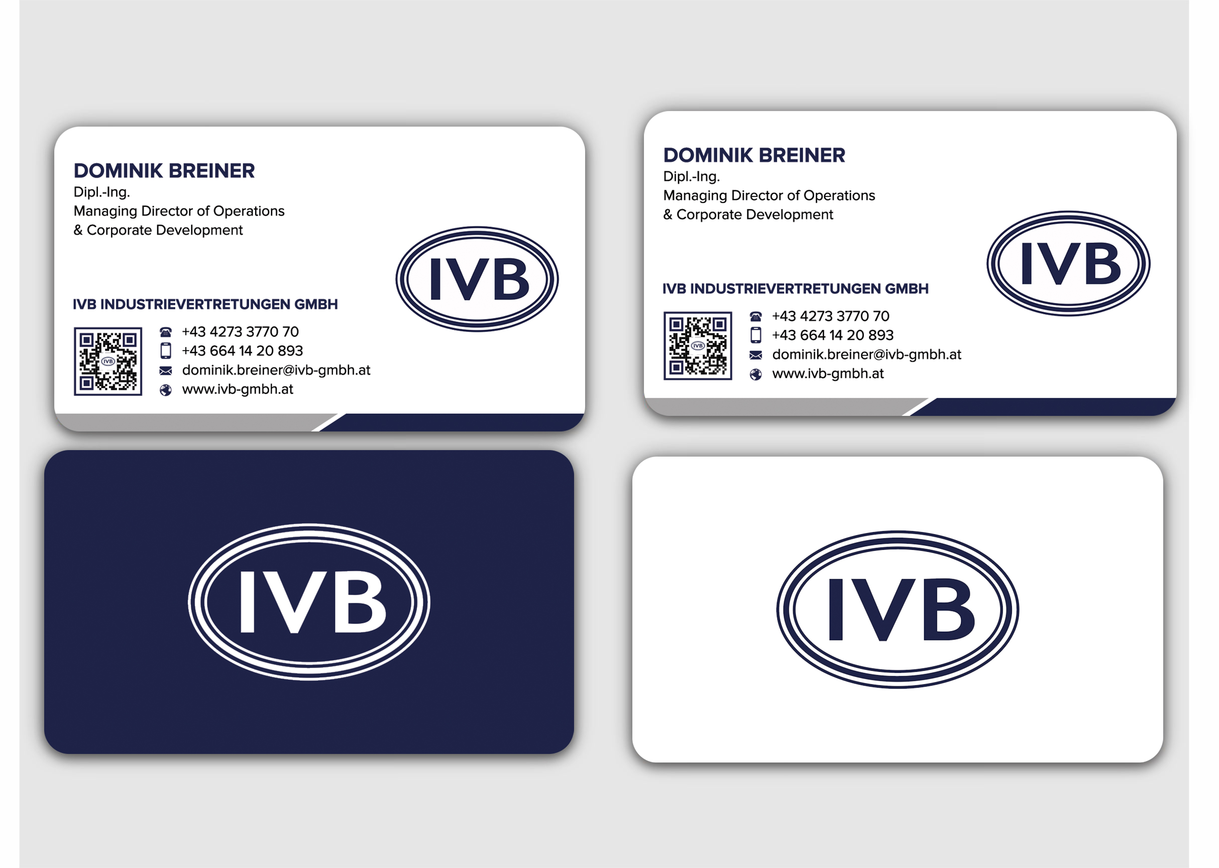 Business Card Design by sadikul islam for IVB Industrievertretungen GmbH | Design #34267704