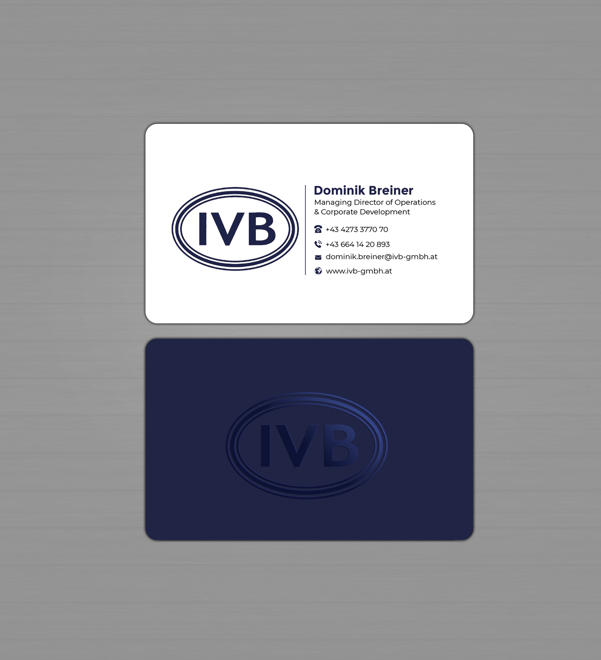Business Card Design by Graphixpointt for IVB Industrievertretungen GmbH | Design #34249631