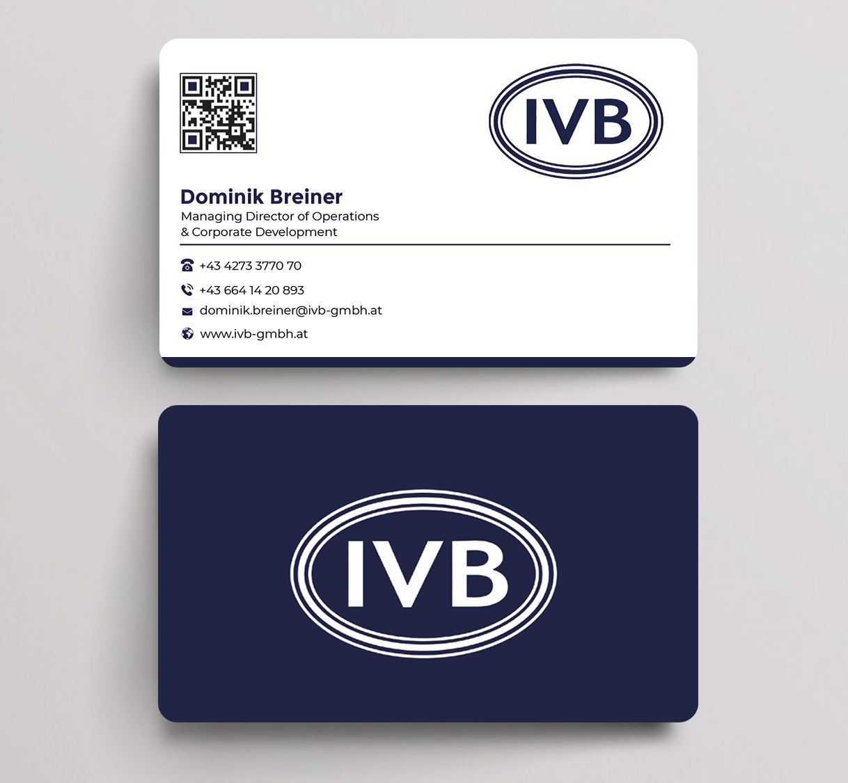 Business Card Design by Graphixpointt for IVB Industrievertretungen GmbH | Design #34249792
