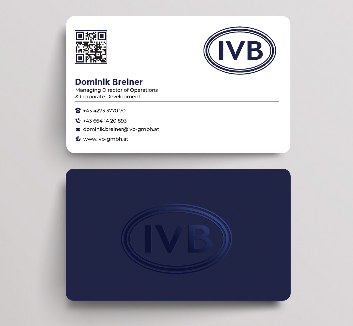 Business Card Design by Graphixpointt for IVB Industrievertretungen GmbH | Design #34249793