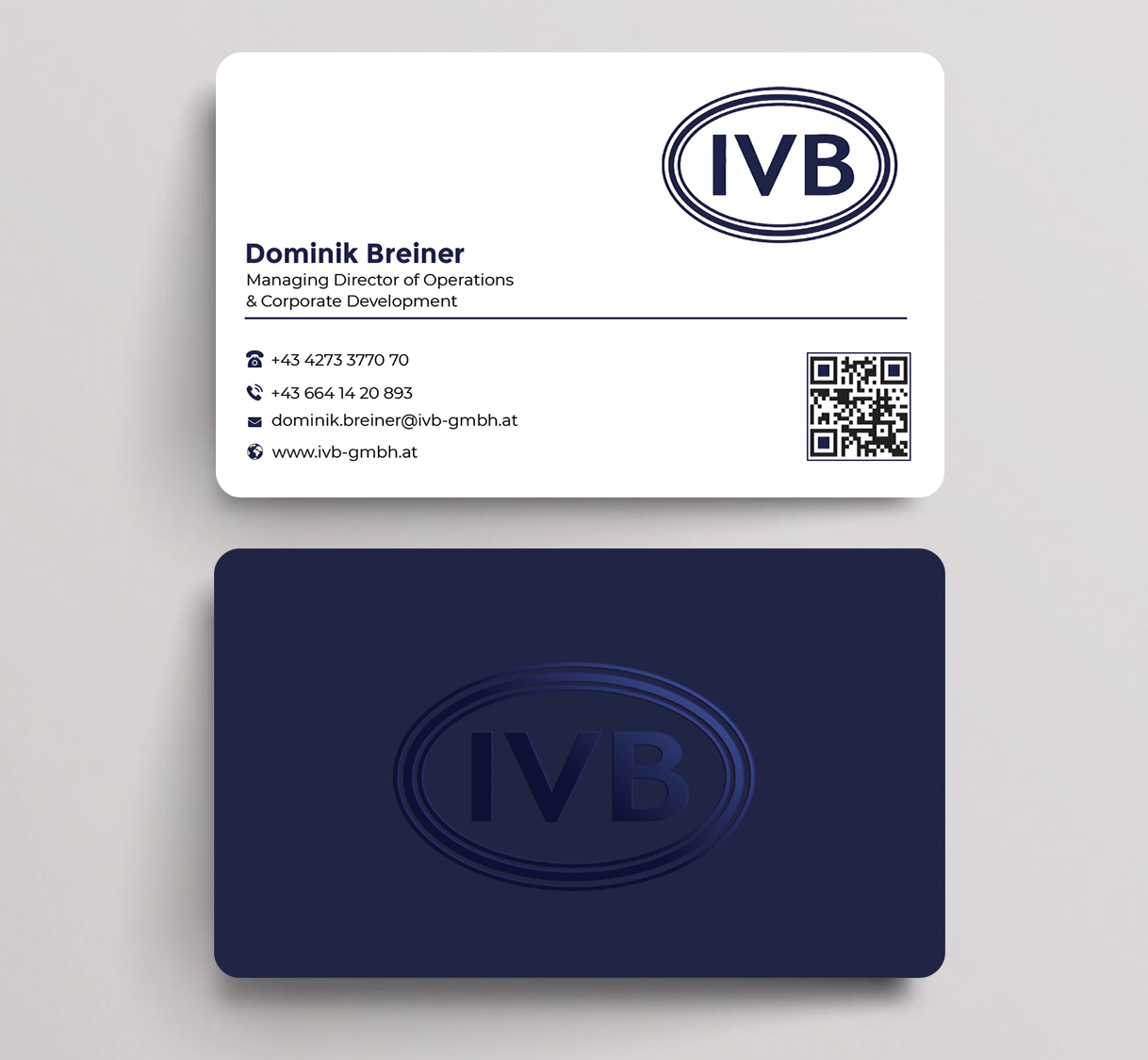 Business Card Design by Graphixpointt for IVB Industrievertretungen GmbH | Design #34249794