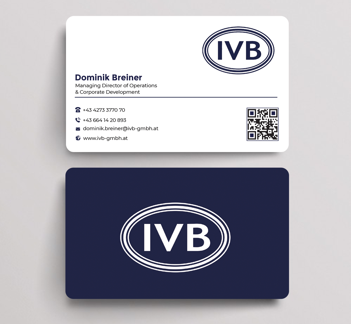 Business Card Design by Graphixpointt for IVB Industrievertretungen GmbH | Design #34249795