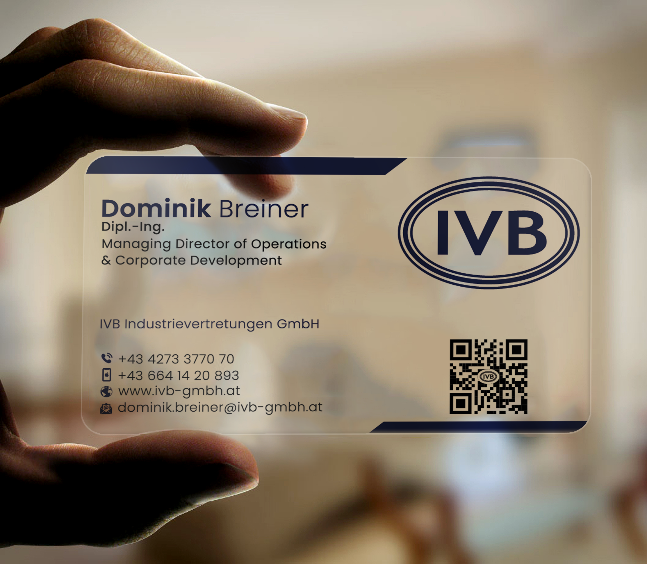 Visitenkarten-Design von DesignerShahadat für IVB Industrievertretungen GmbH | Design #34252970