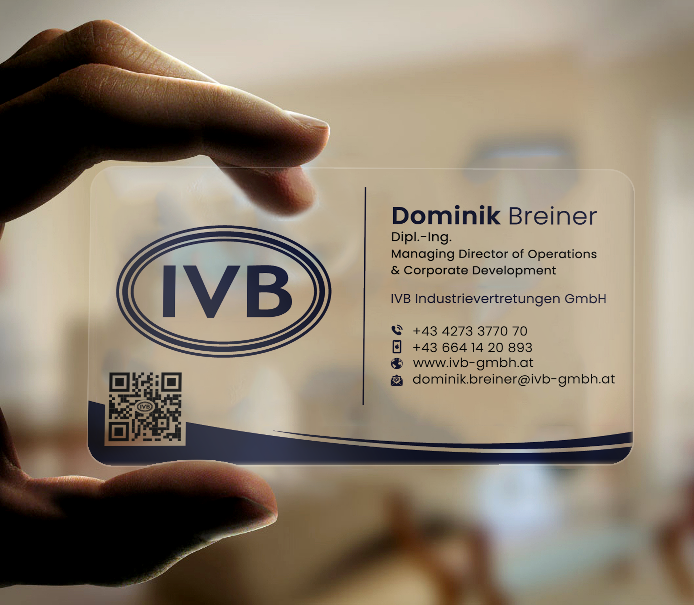 Visitenkarten-Design von DesignerShahadat für IVB Industrievertretungen GmbH | Design #34253183